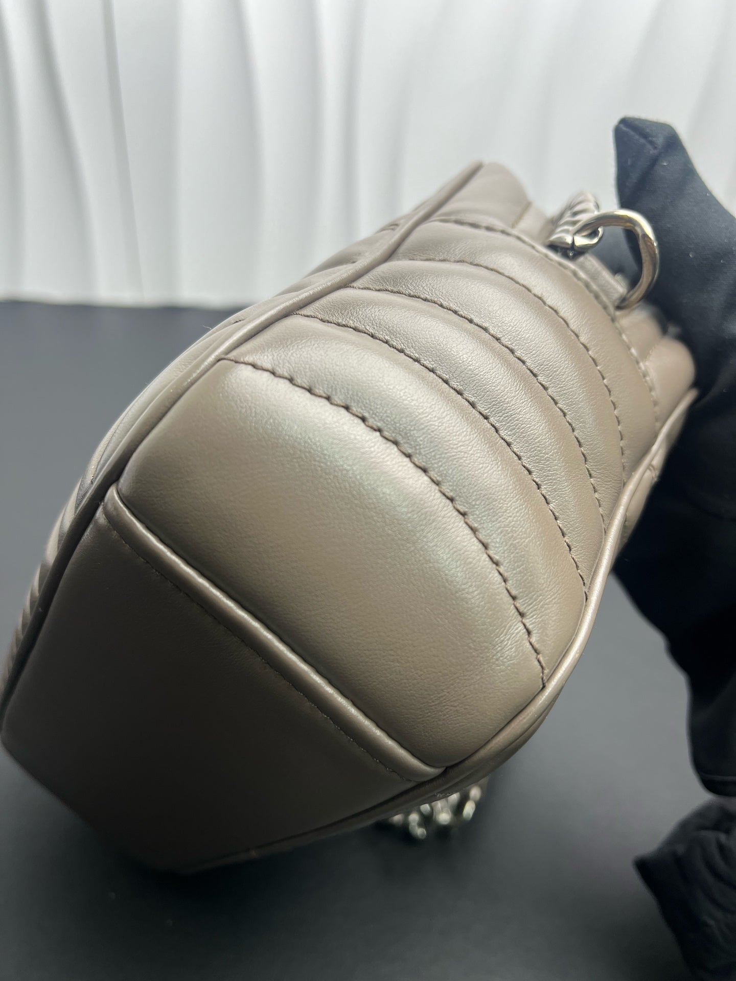 Prada - Diagram Camera Bag - Leather - Grey - (small)