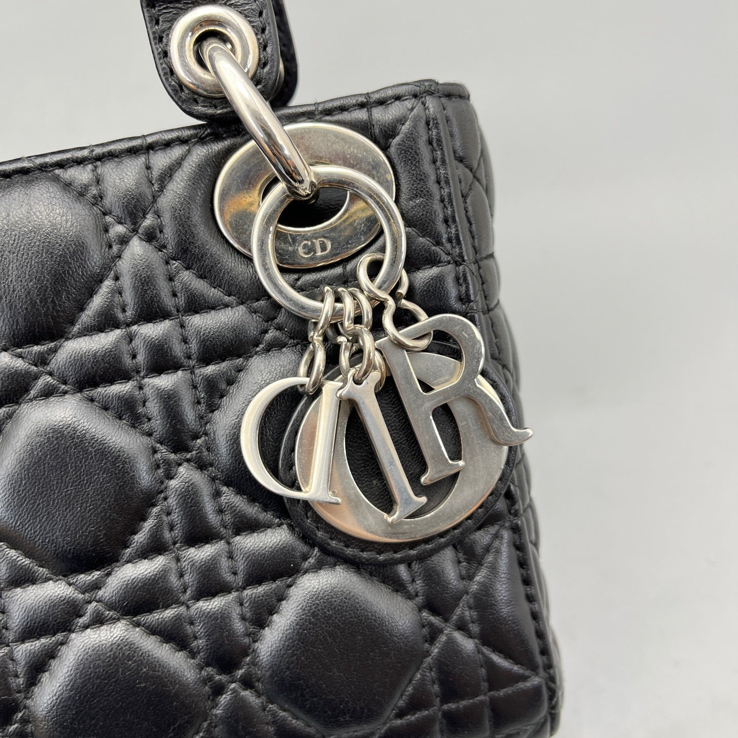 Dior - Lady Dior - Lambskin leather - Black - (mini)