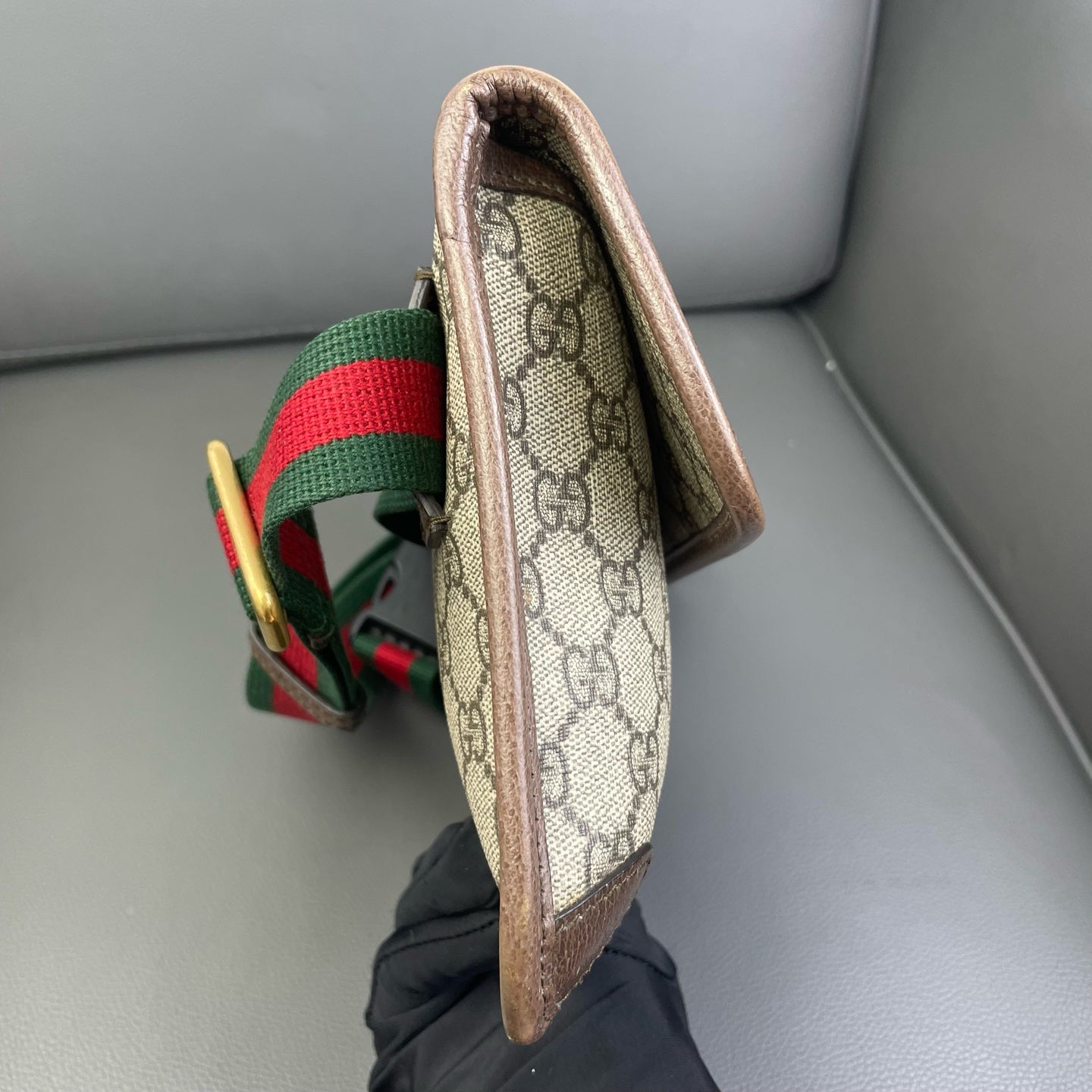 Gucci - Neo Vintage Tiger Head Belt Bag - GG Supreme canvas with leather trim - Brown - (small)