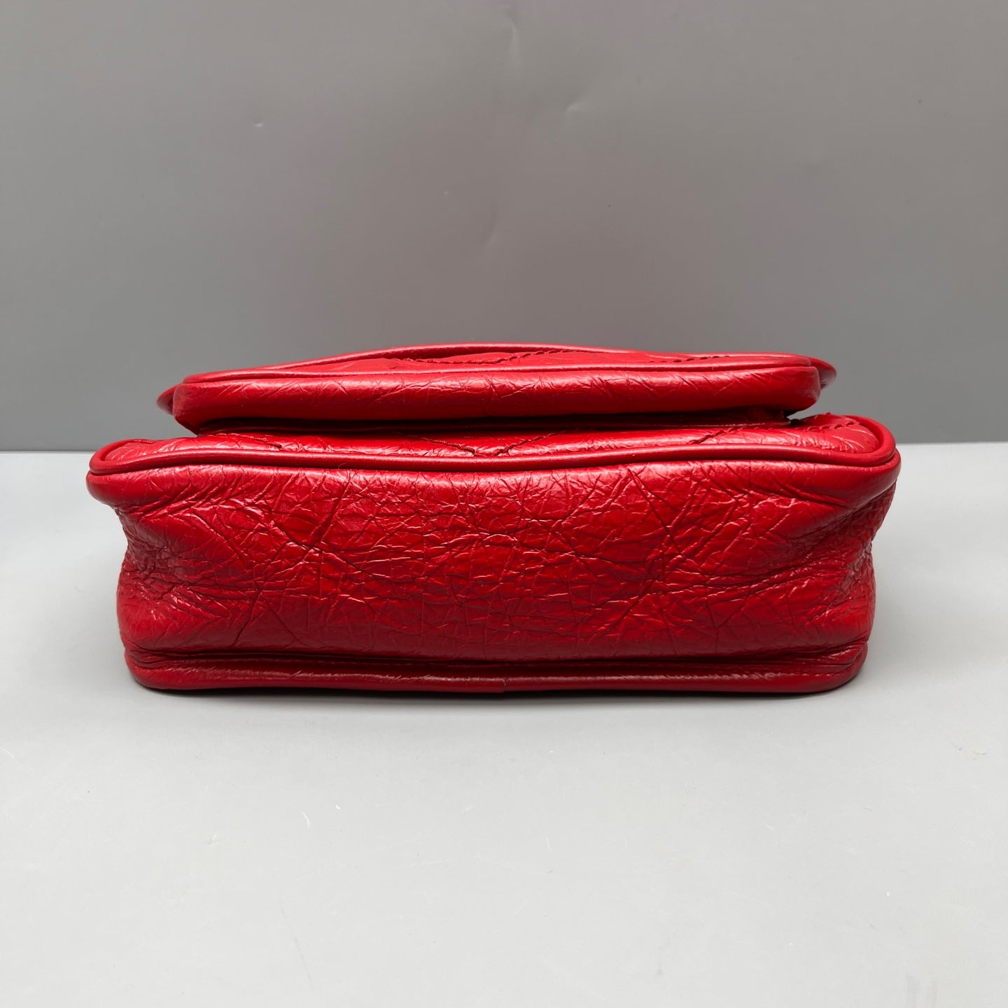 Saint Laurent - Niki Chain Bag - Crinkled calfskin leather - Red - (Small)