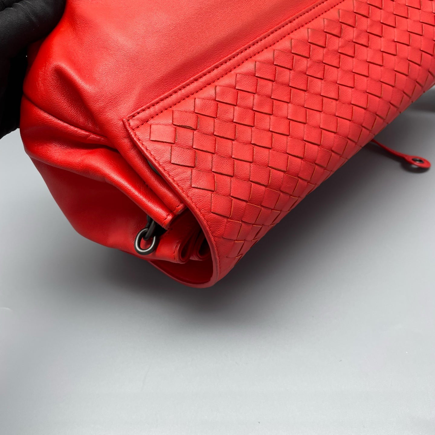 Bottega Veneta - Intrecciato Flap Bag - Lambskin leather - Orange - (Small)