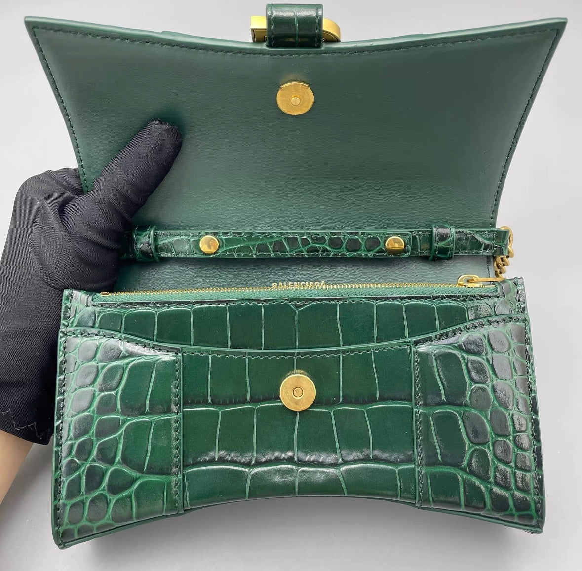 Balenciaga - Hourglass WOC - Leather - Green - (mini)
