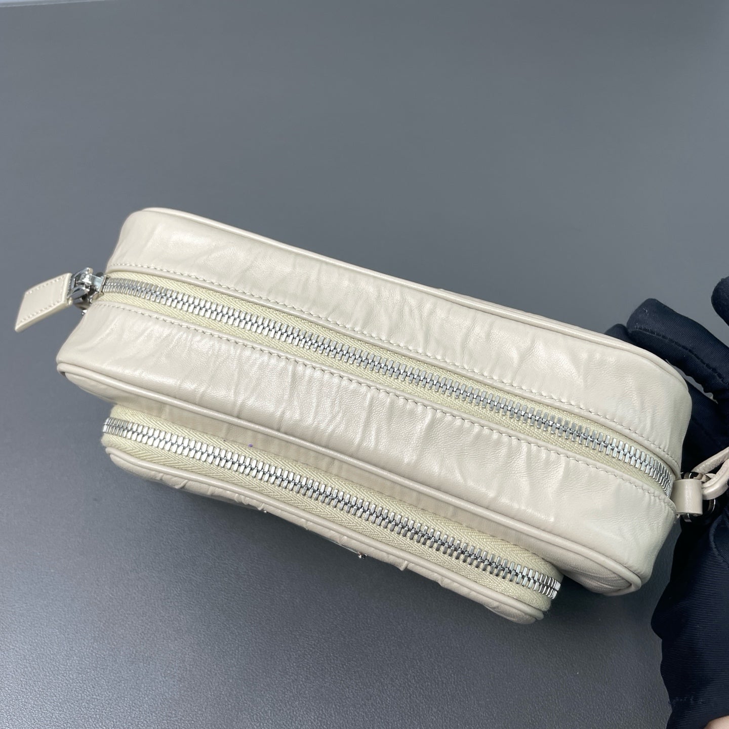 Prada - Runway Crossbody Bag - Lambskin leather - Beige - (mini)