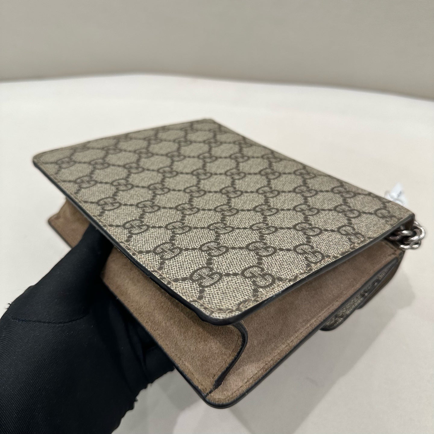 Gucci - Dionysus Super Mini Bag - GG Supreme coated canvas with suede trim - Beige - (super mini)
