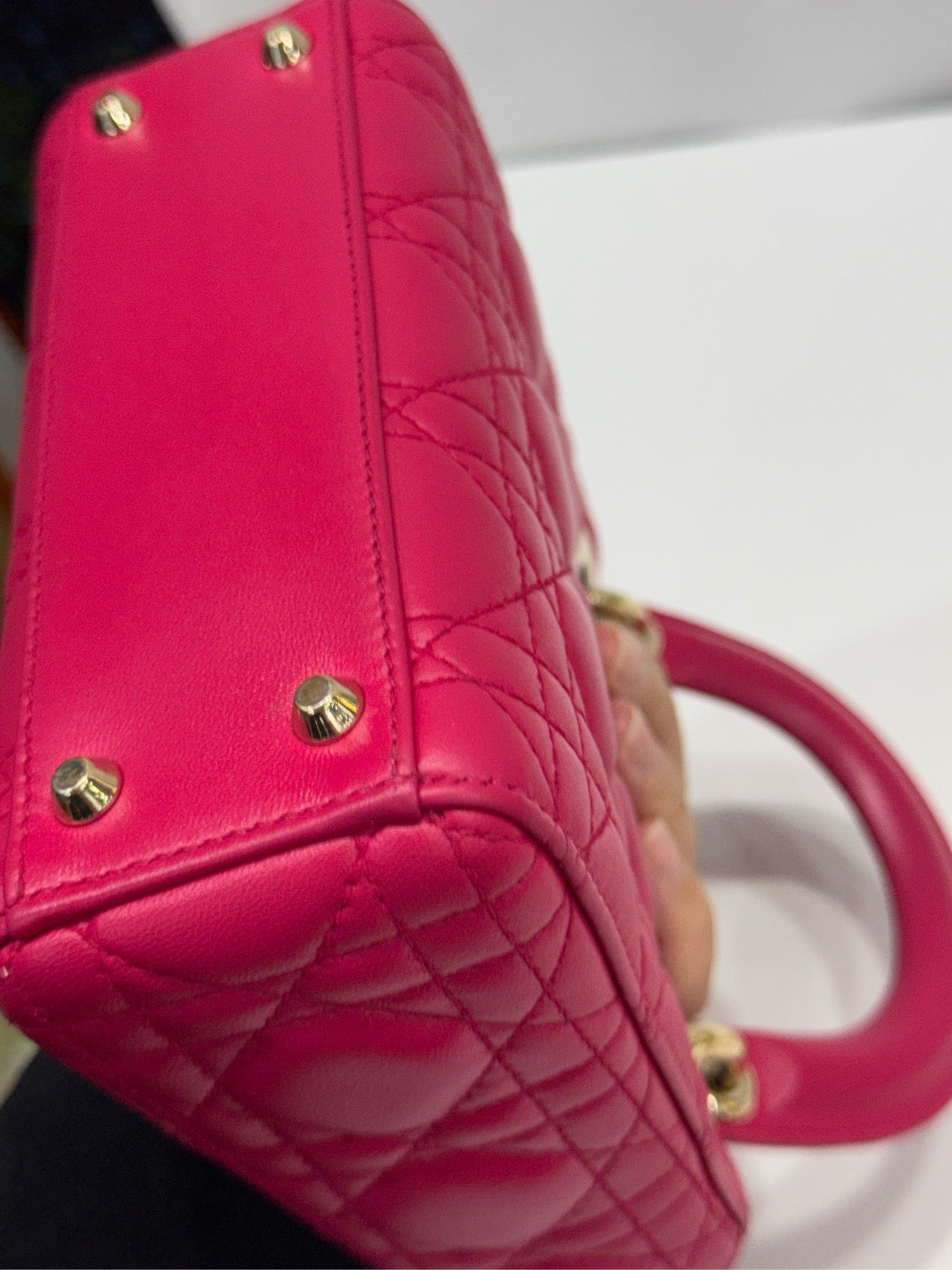 Dior - Lady Dior Mini - Lambskin leather - Pink - (Mini)