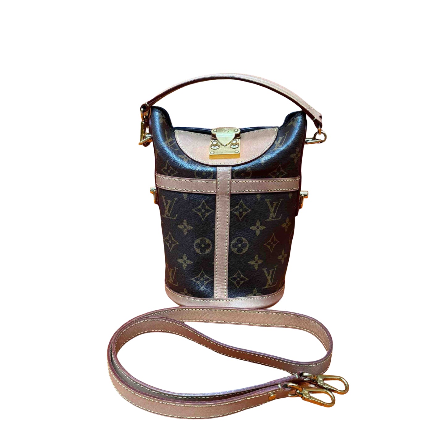Louis Vuitton - Monogram Bucket Pouch - Monogram coated canvas with Vachetta leather trim - Brown - (mini)