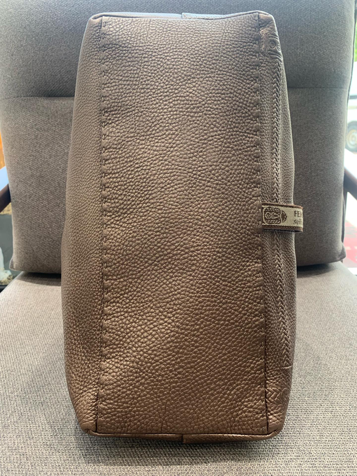 Fendi - Selleria War Horse Limited Edition - Pebbled metallic leather - Metallic Bronze - (Large)