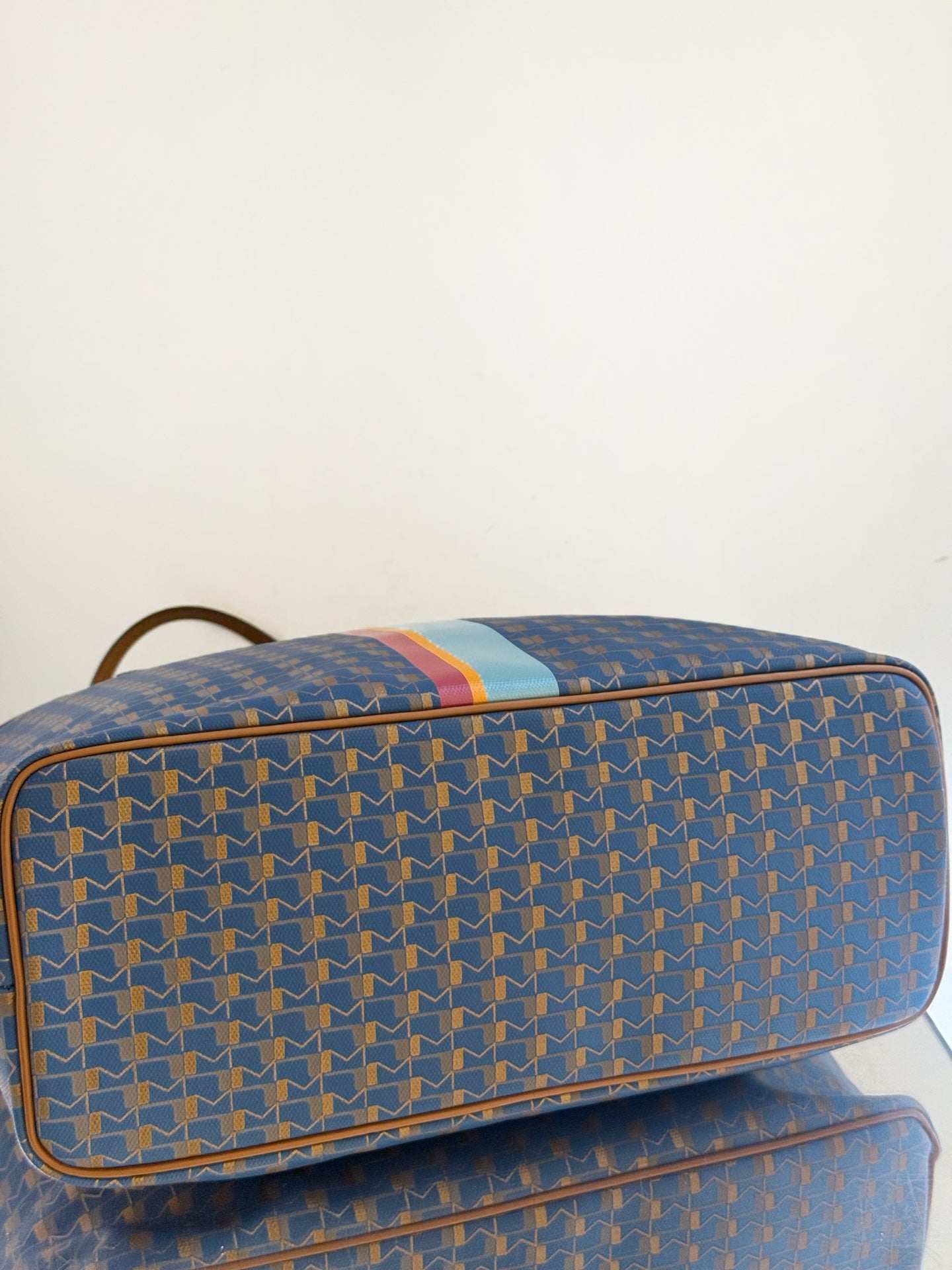 Moynat - Oh! Tote Ruban Duo MM - Canvas and Leather - Blue - (medium)