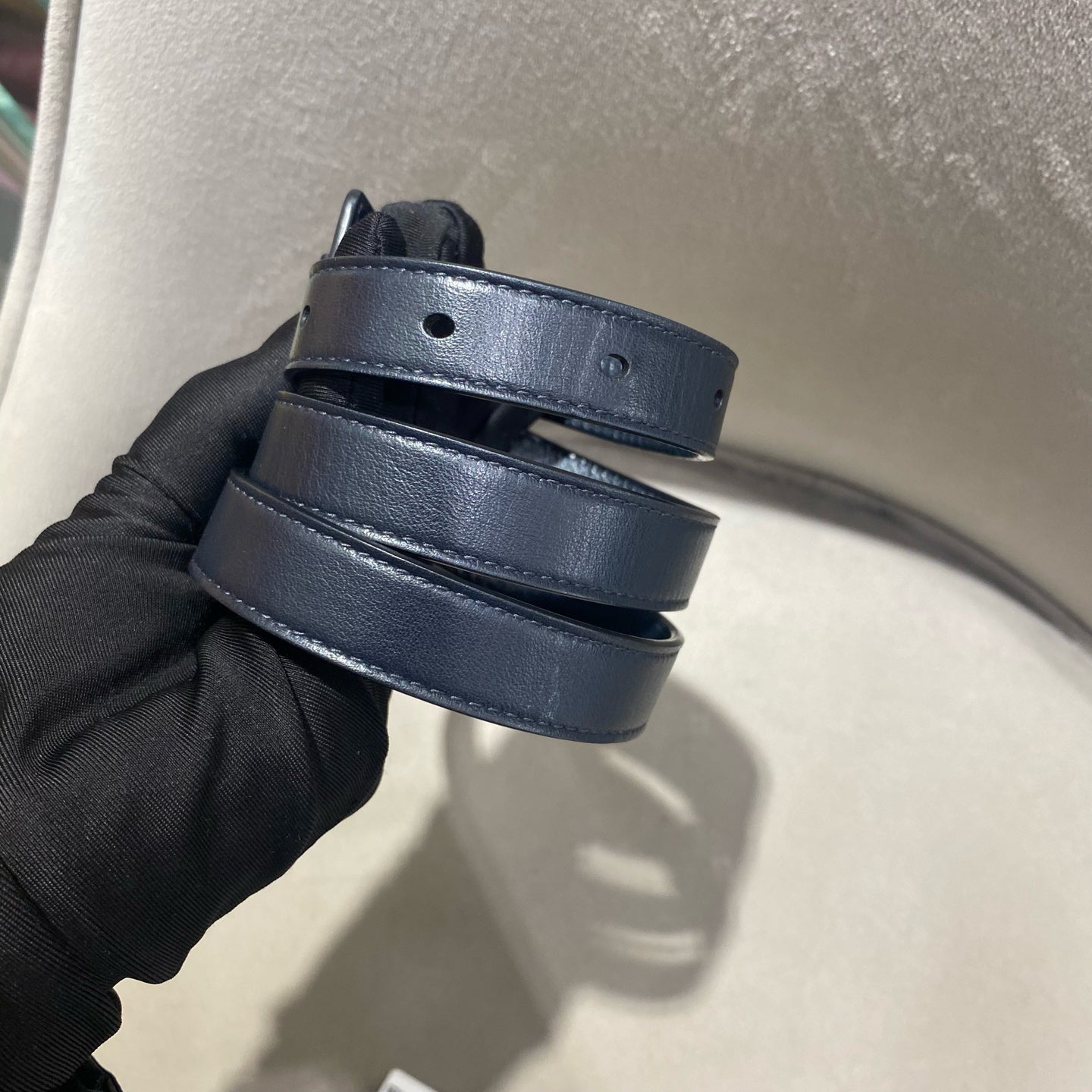 Dior - Oblique Canvas Belt Pouch - Cloth - Blue - (mini)