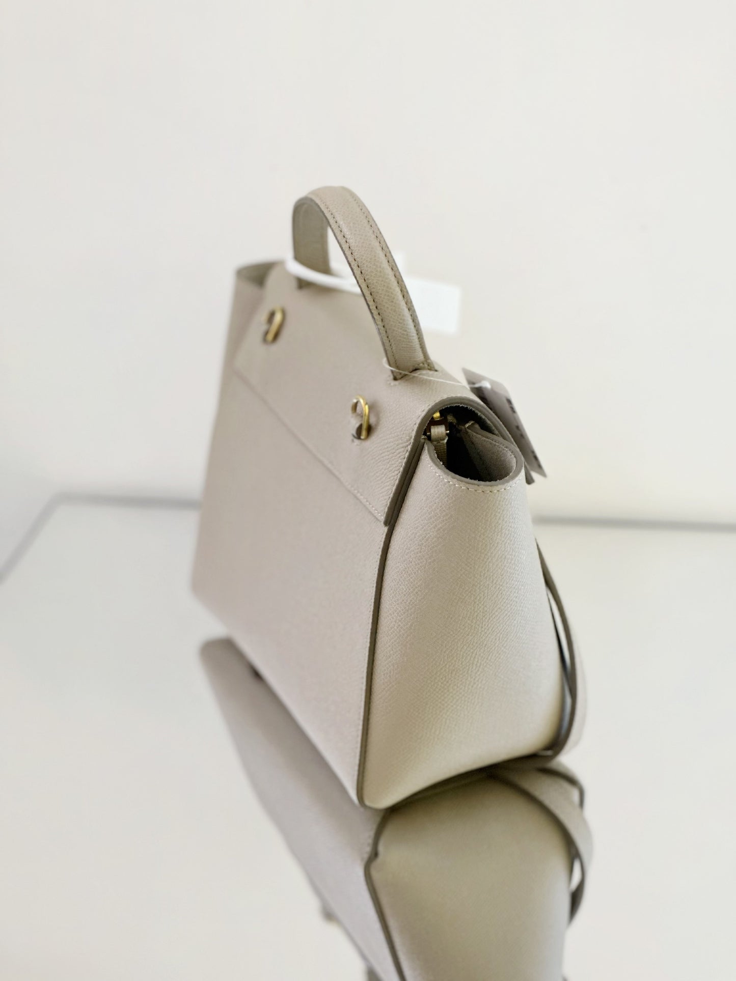 Celine - Belt Nano - Grained calfskin leather - Grey - (mini)