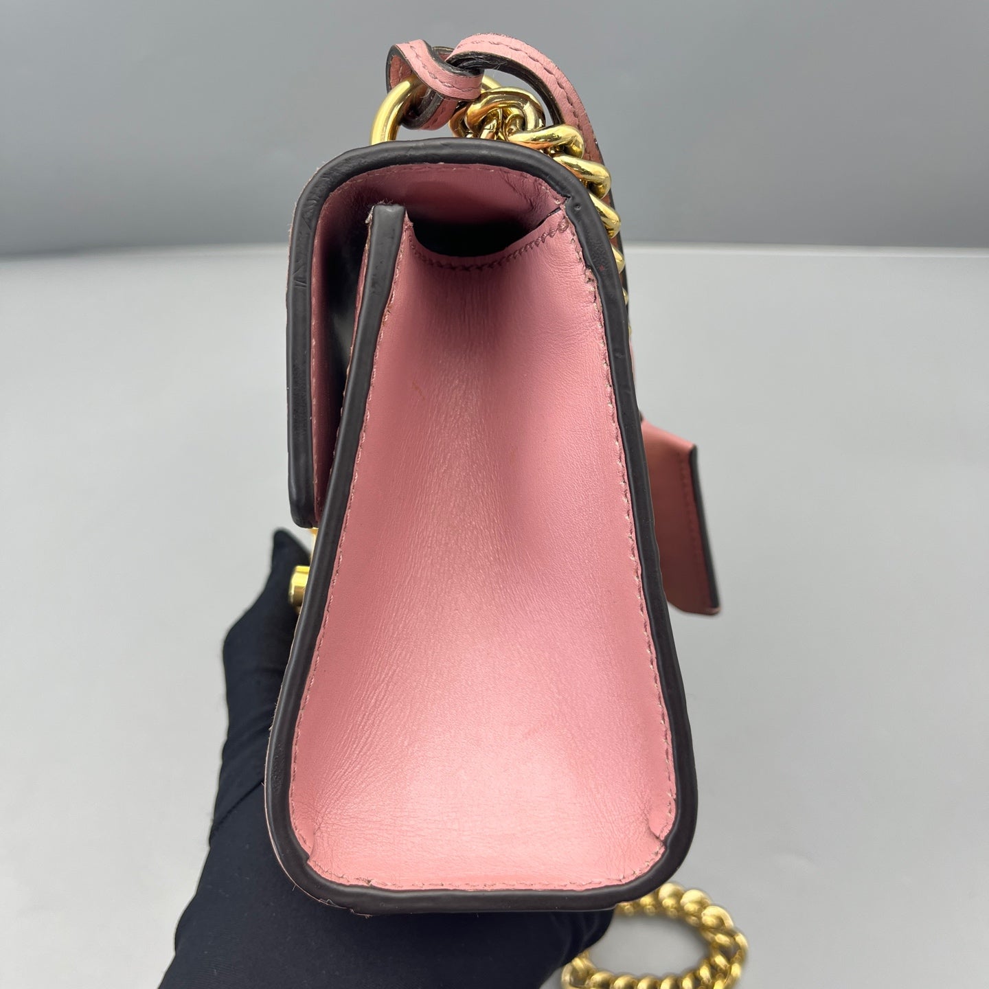 Gucci - Padlock Shoulder Bag - Leather - Pink - (mini)