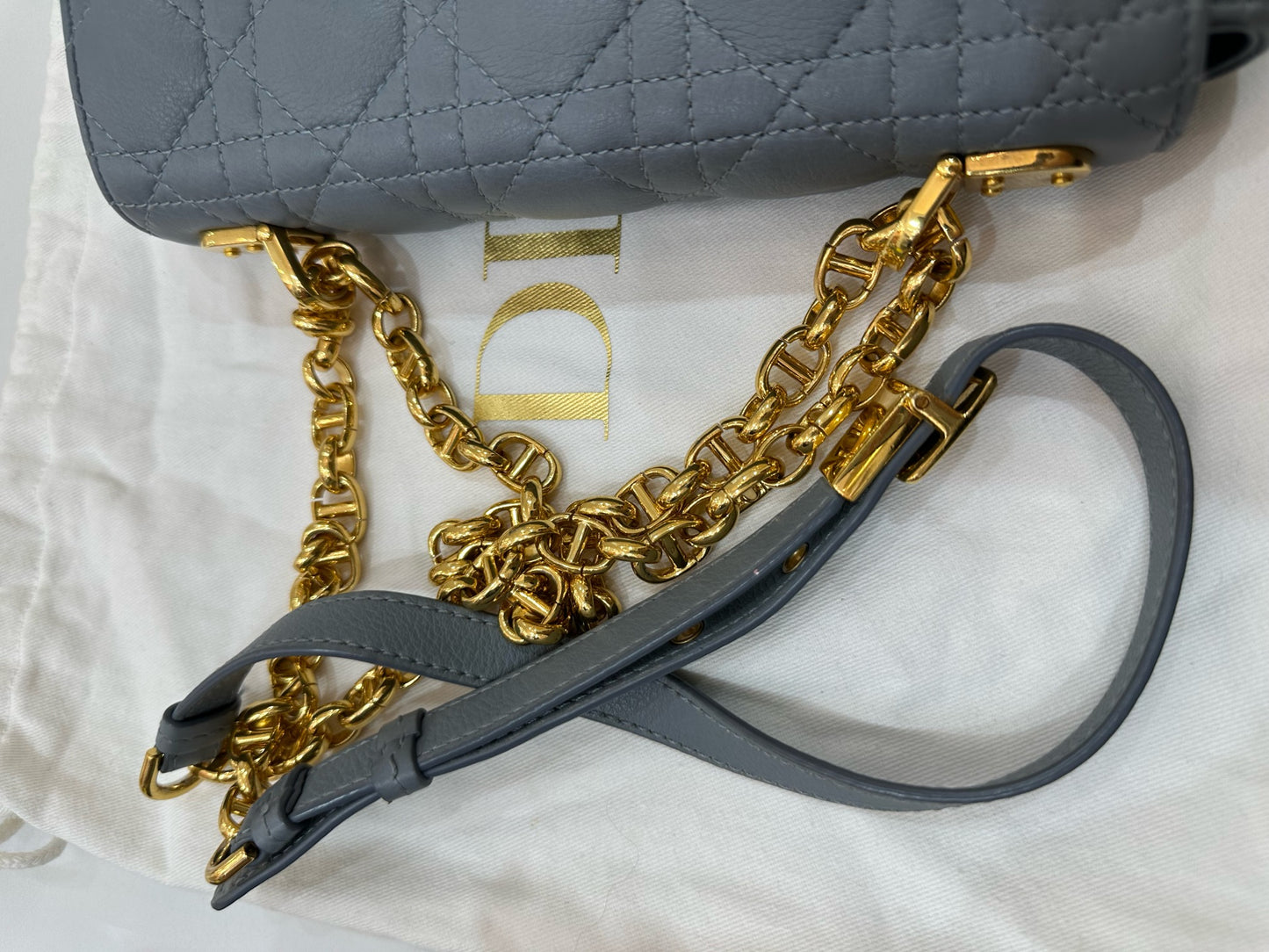 Dior - Miss Caro - Grained calfskin leather - Haze Blue - (Mini)