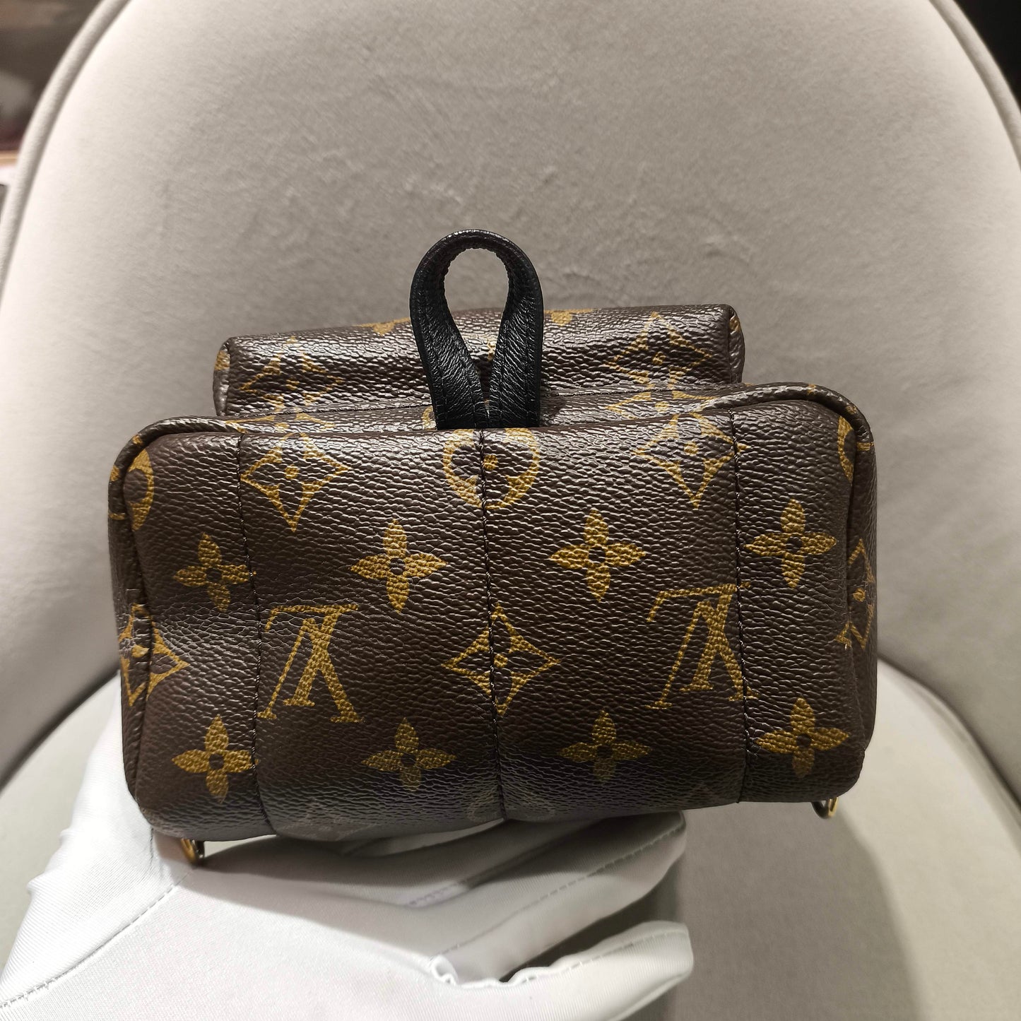 Louis Vuitton - Palm Springs Backpack Mini - Monogram coated canvas with leather trim - Brown, Black - (mini)