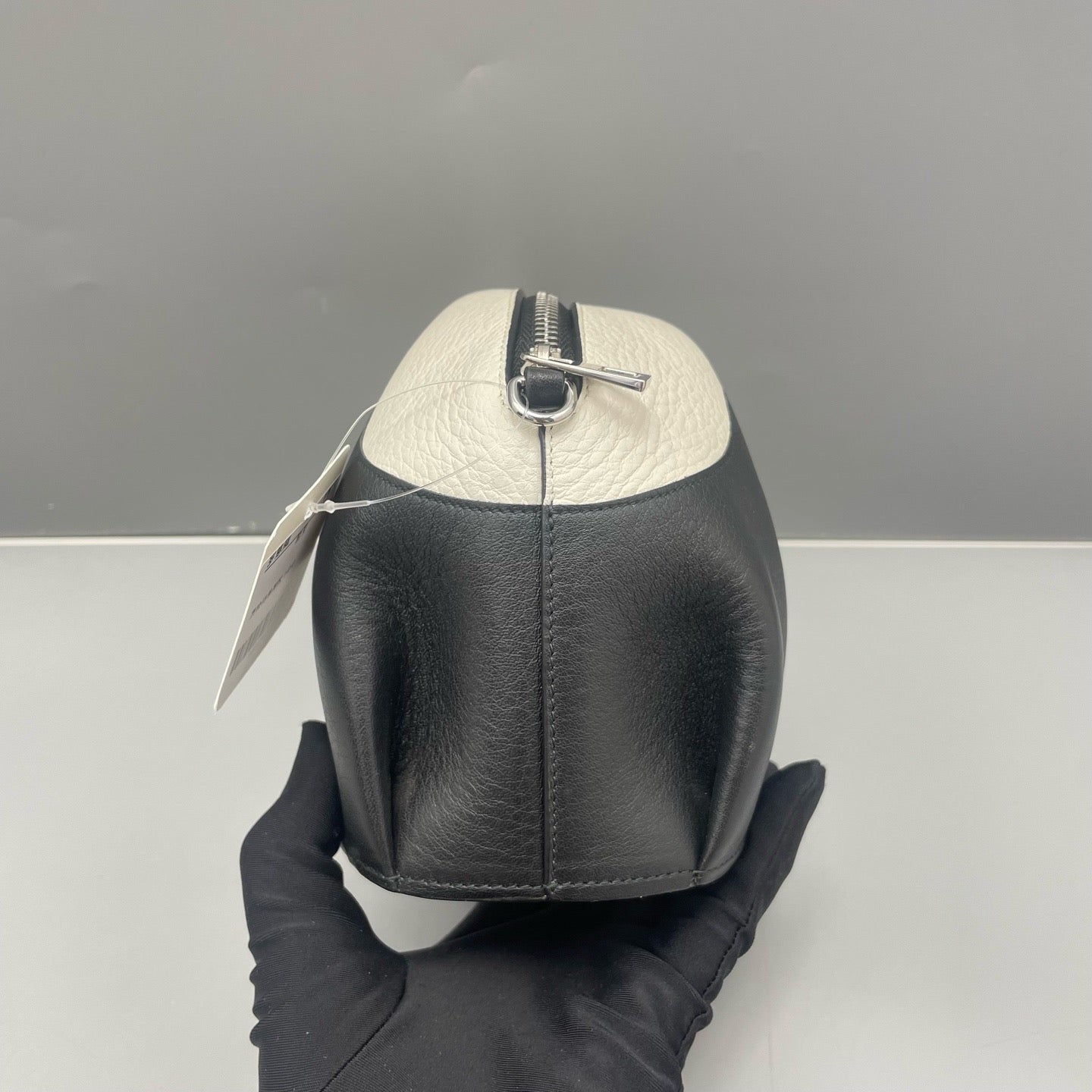 LOEWE - Panda Crossbody Bag - Pebbled leather - Black and White - (mini)