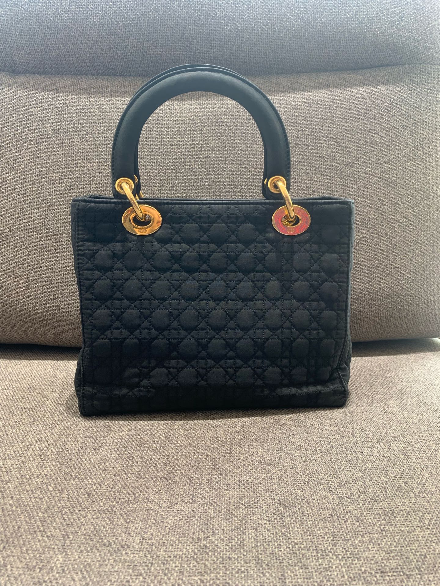 Dior - Lady Dior (Five Grids) - Canvas - Black - (Small)