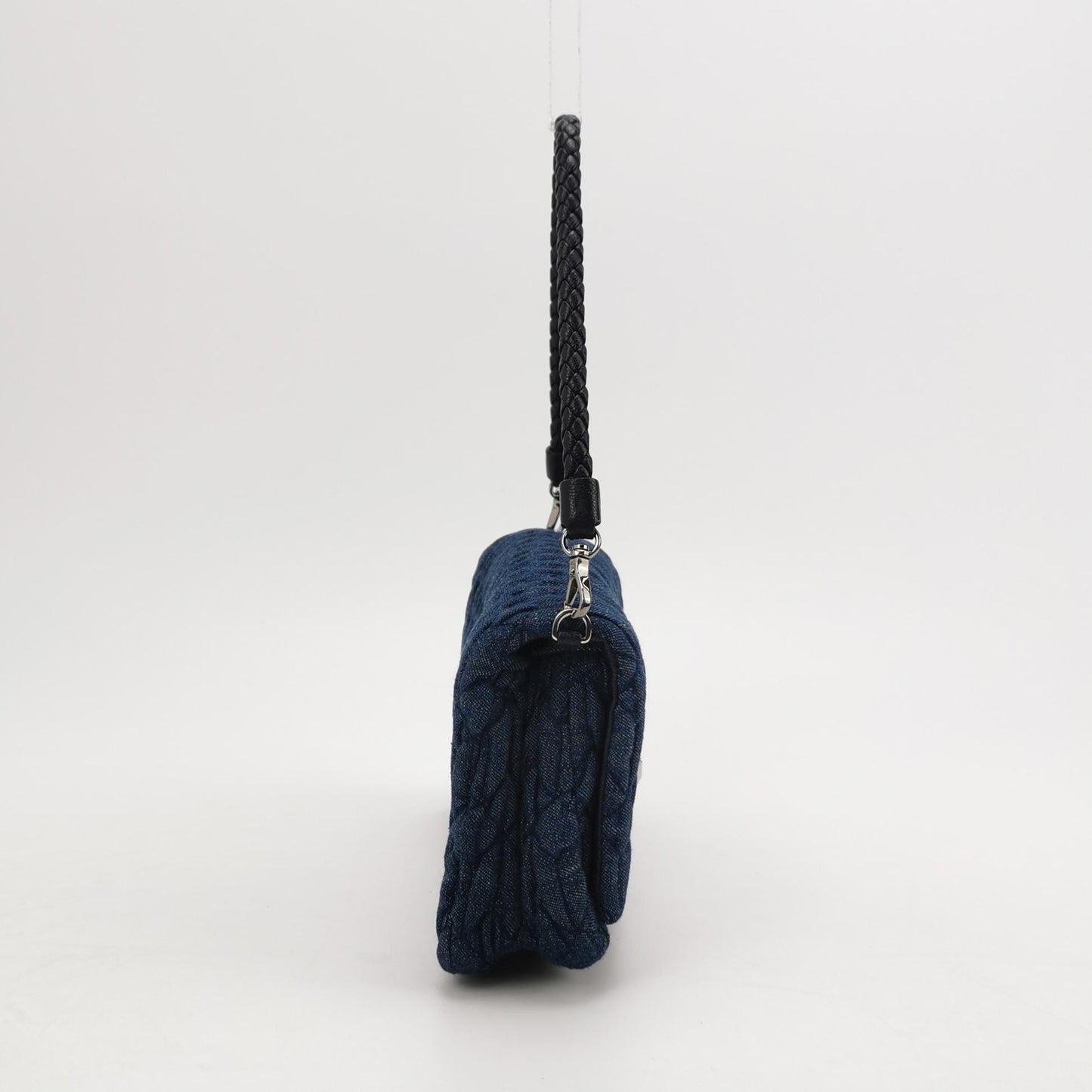 Miu Miu - Matelassé Denim Crystal Clutch - Denim - Jeans and Leather - Blue - (small)