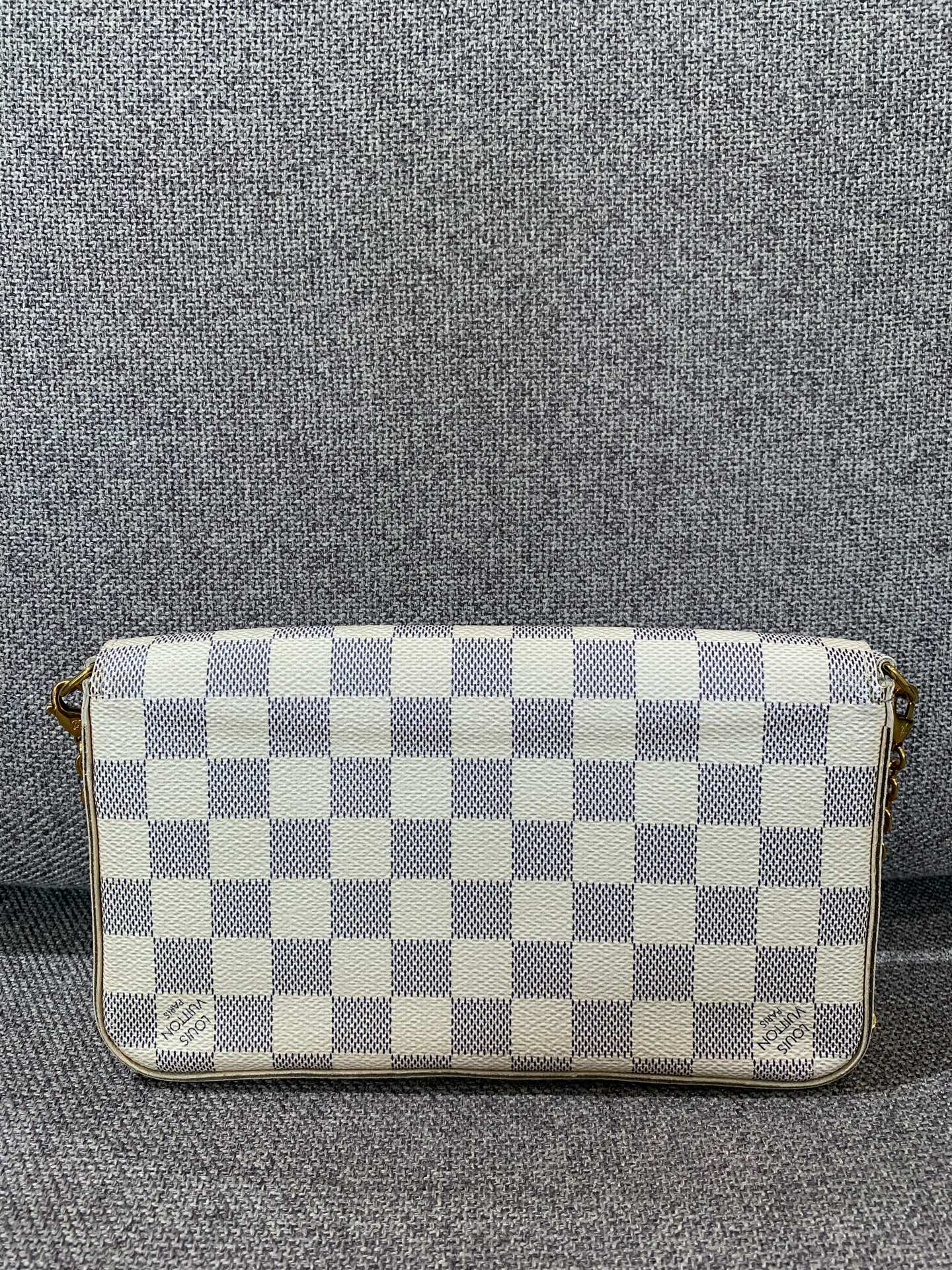 Louis Vuitton - Pochette Félicie - Damier Azur coated canvas with leather trim - White - (Mini)