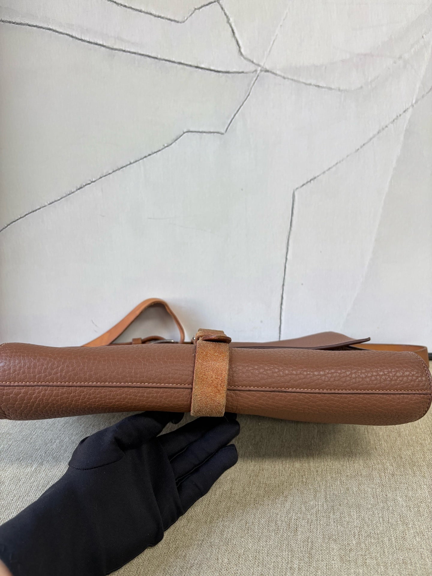 Hermès - Etriviere Messenger Bag - Taurillon Clemence leather - Golden Brown - (Large)
