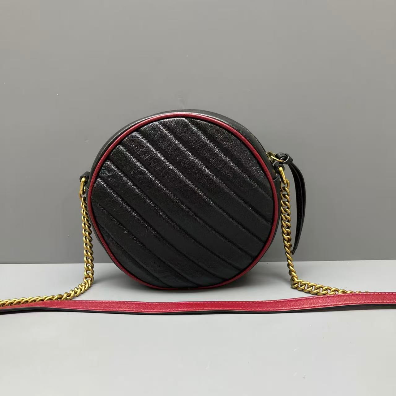 Gucci - GG Marmont Round Mini Bag - Leather - Multicolour - (Mini)