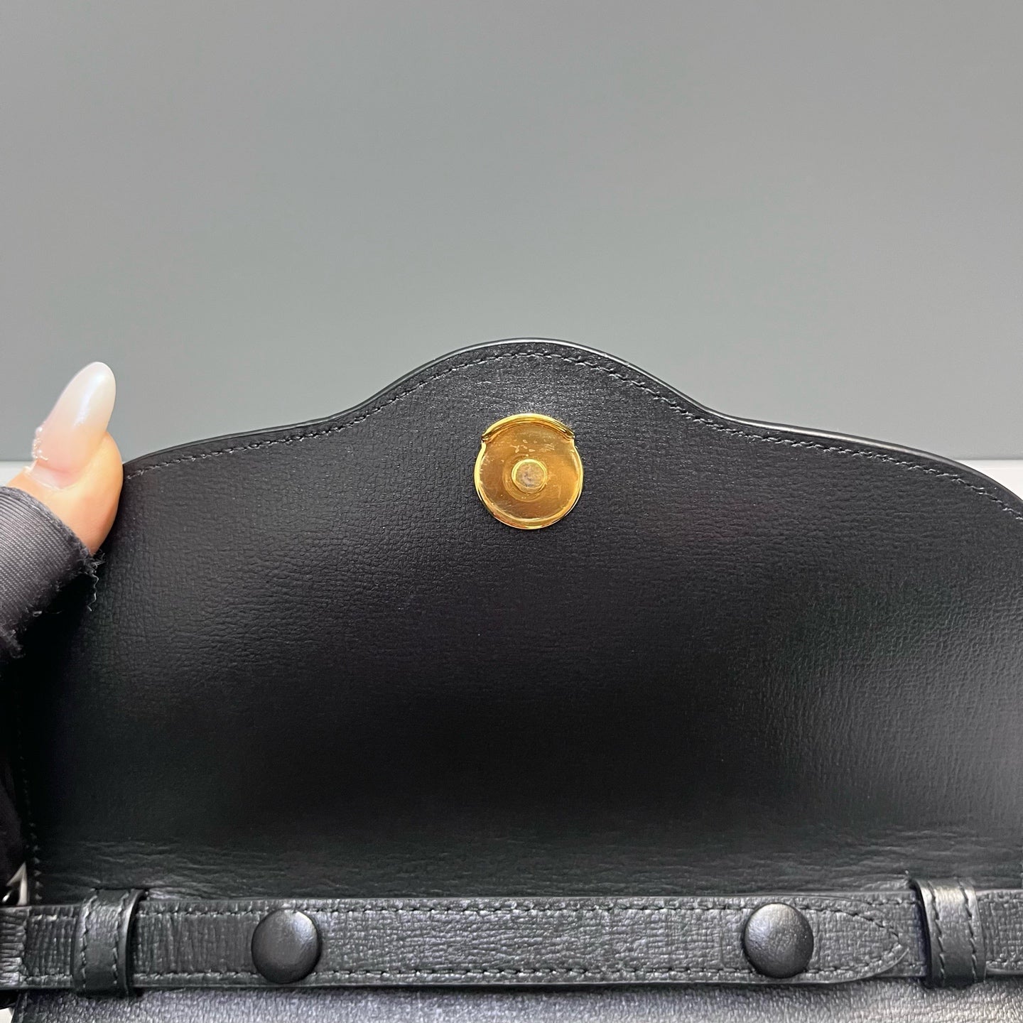 Gucci - 1955 Horsebit Wallet on Chain - Calfskin leather - Black - (mini)