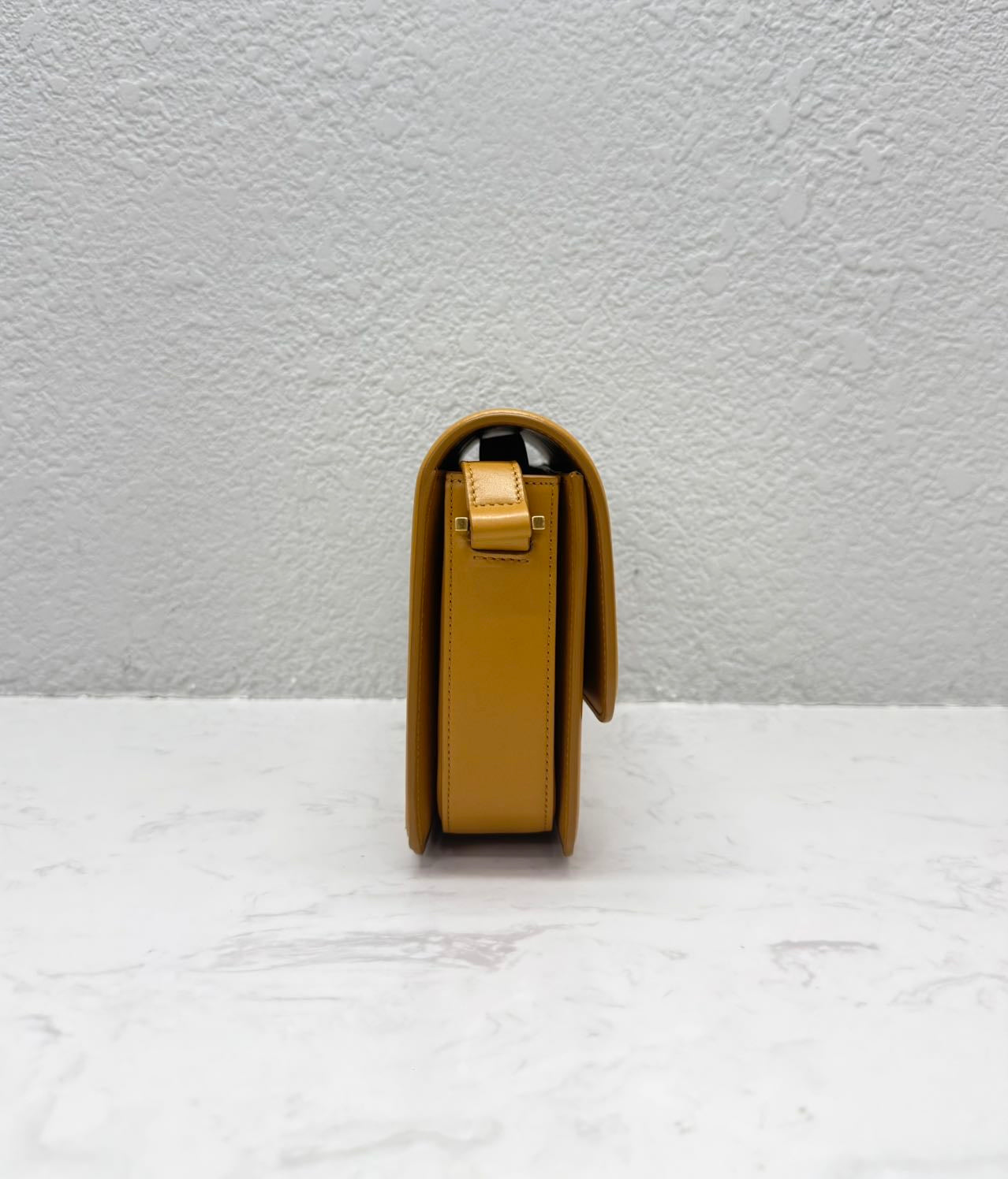 Saint Laurent - Solferino Box Bag - Smooth calfskin leather - Ginger Yellow - (Medium)