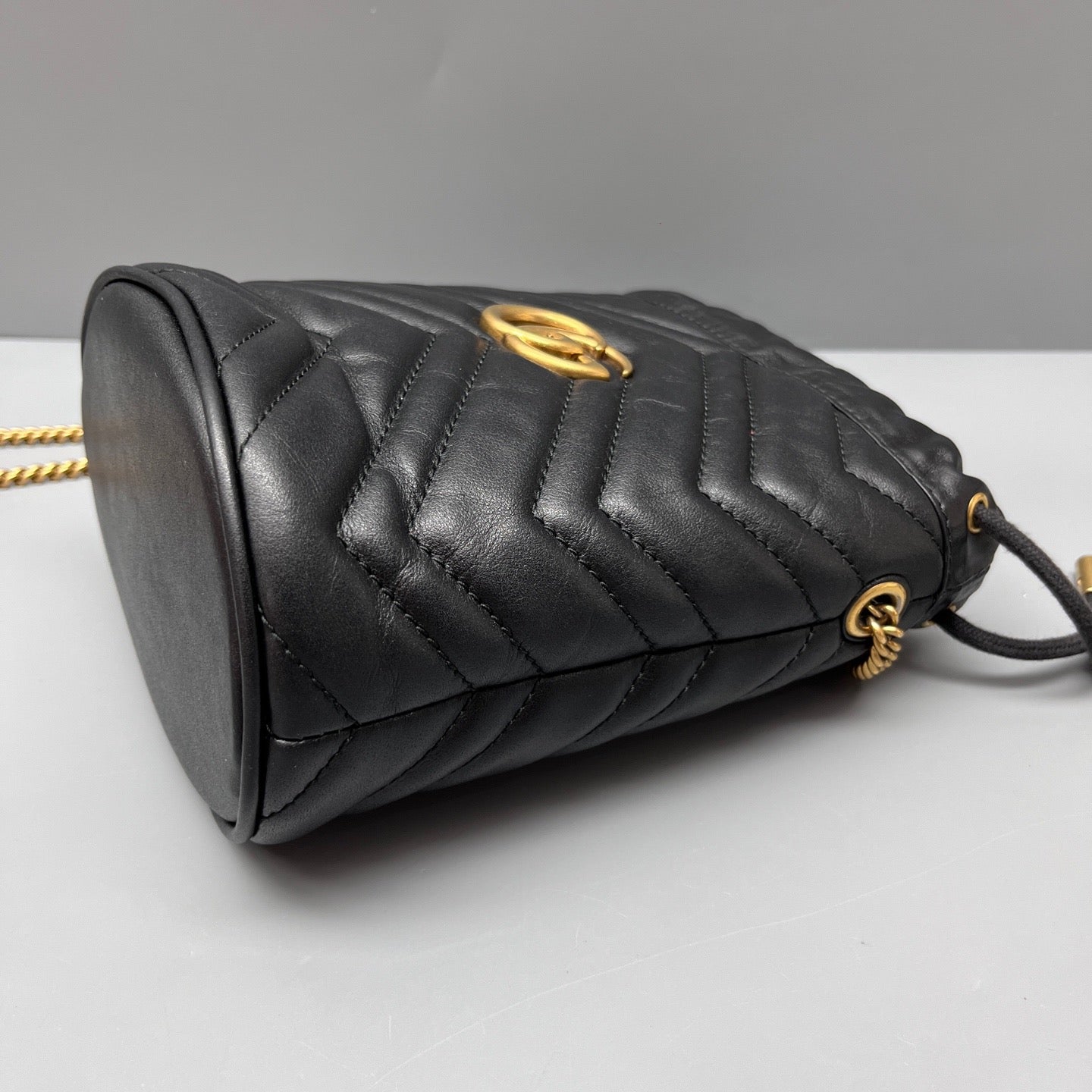 Gucci - Marmont Bucket Bag - Leather - Black - (mini)