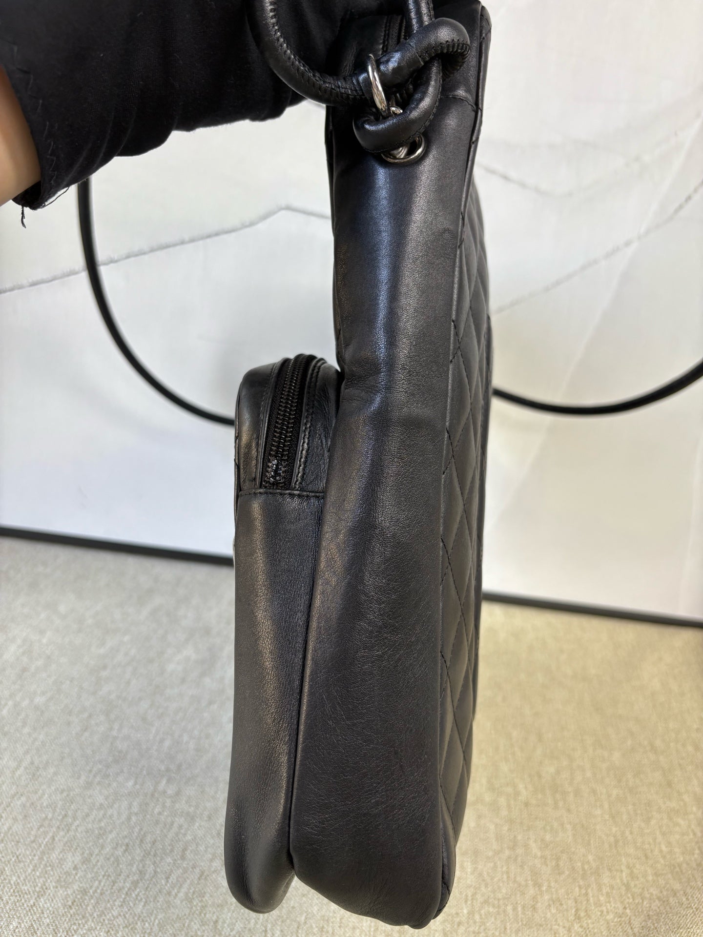 Chanel - Cambon Camera Bag - Cowhide leather - Black - (Large)