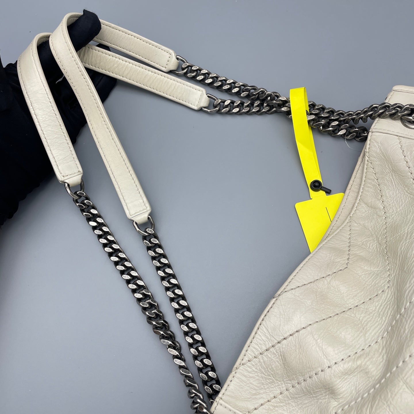 Saint Laurent - Niki Small Tote Bag - Leather - White - (Small)