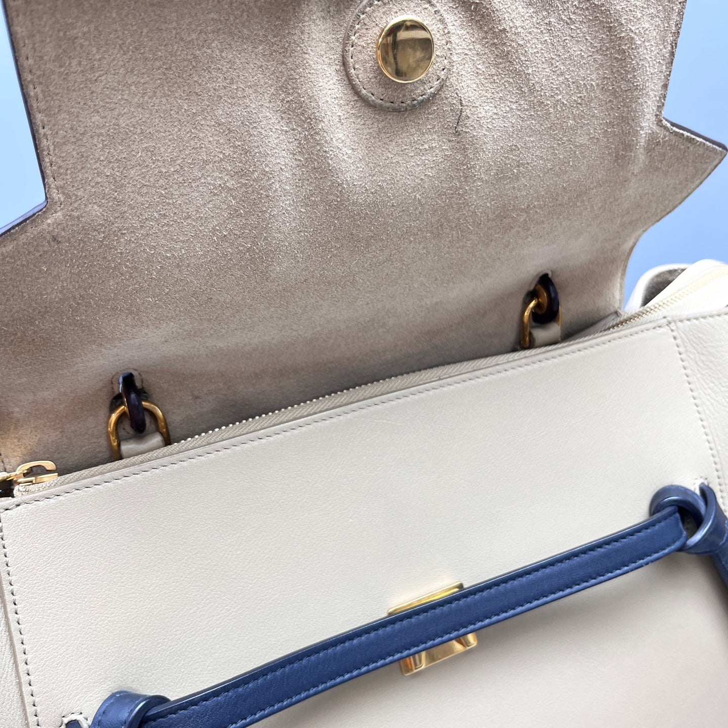 Celine - Belt Bag Medium - Grained Calfskin Leather - Multicolour (Beige, Burgundy, Navy) - (medium)