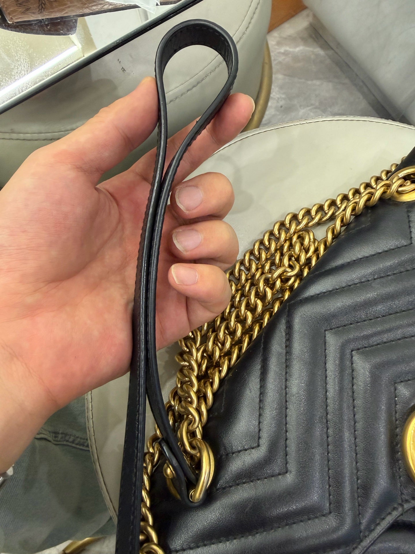 Gucci - GG Marmont Matelassé Shoulder Bag - Leather - Black - (medium)