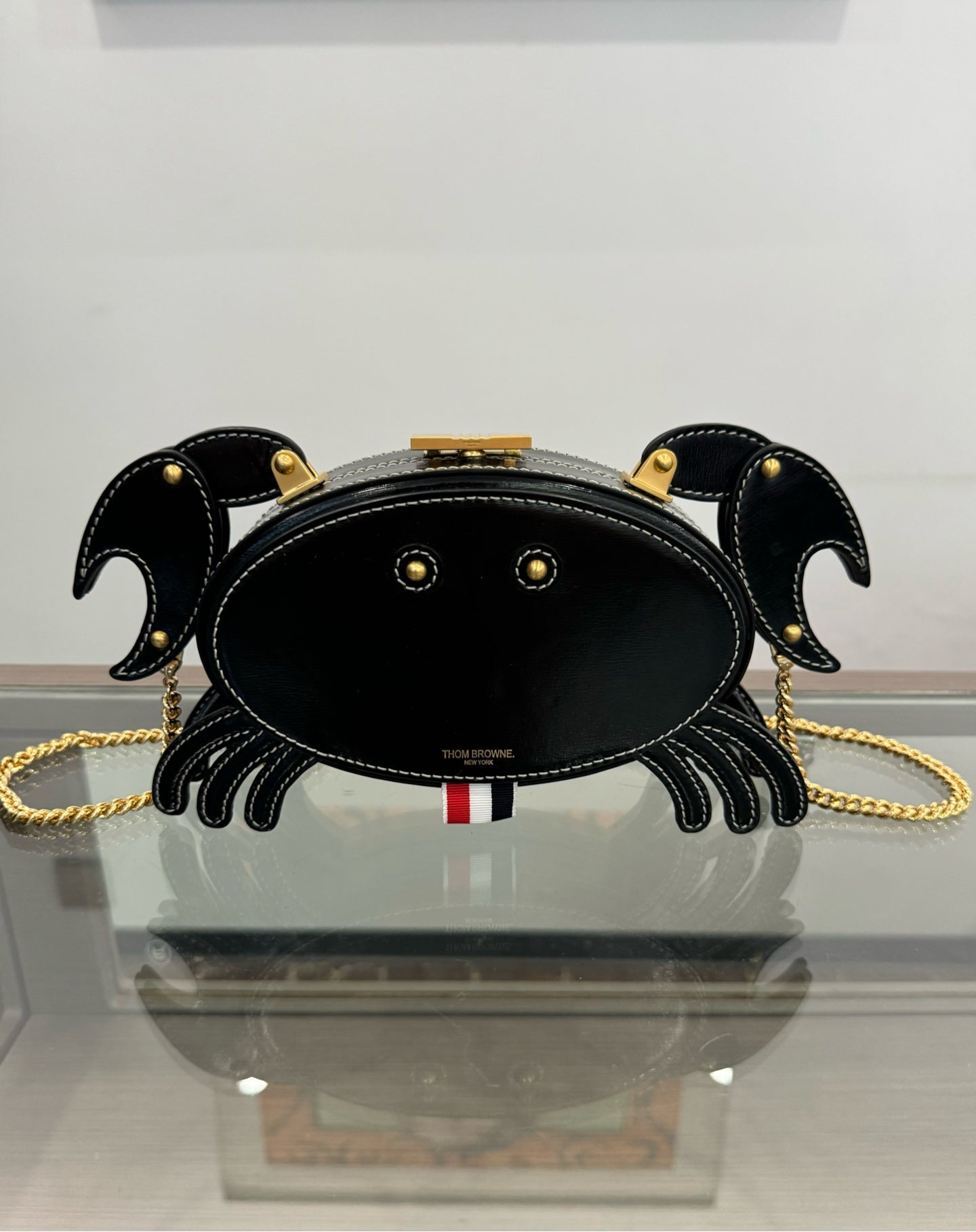 Thom Browne - Crab Box Chain Bag - Leather - Black - (mini)