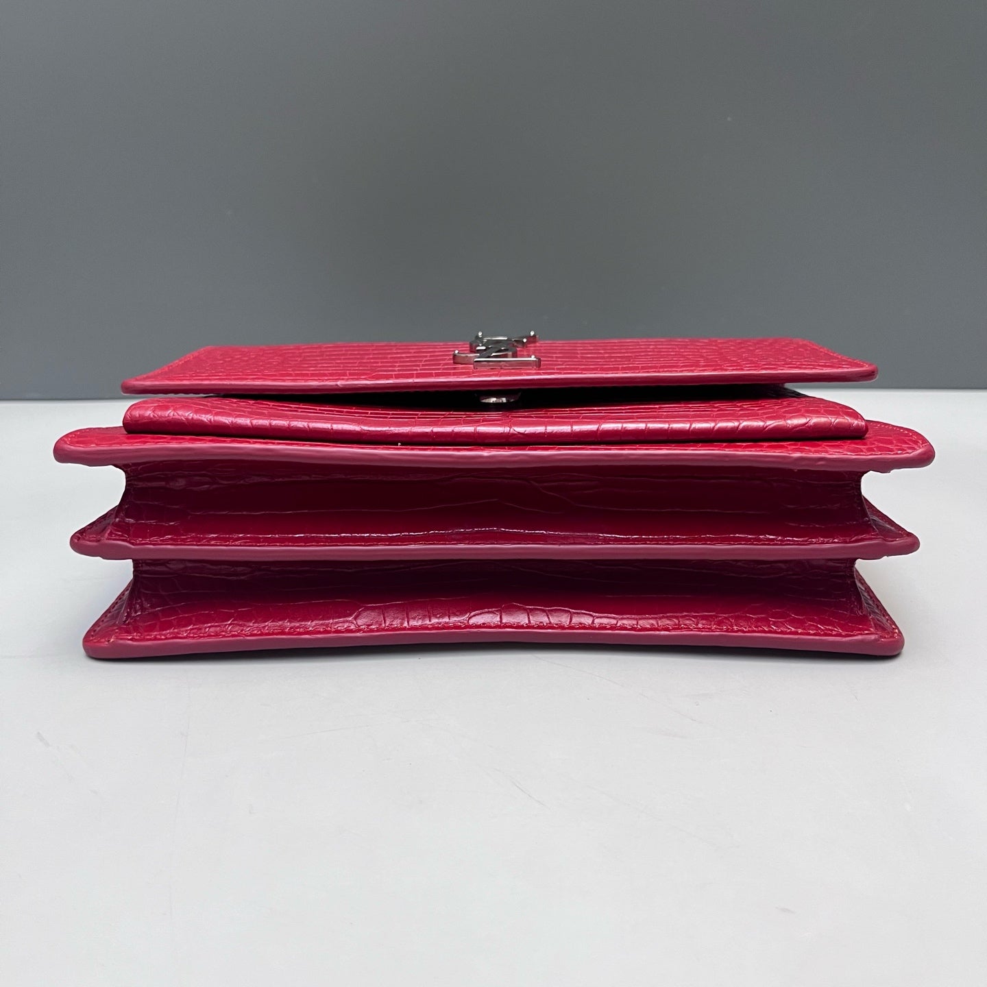 Saint Laurent - Sunset Chain Bag - Leather - Burgundy - (small)