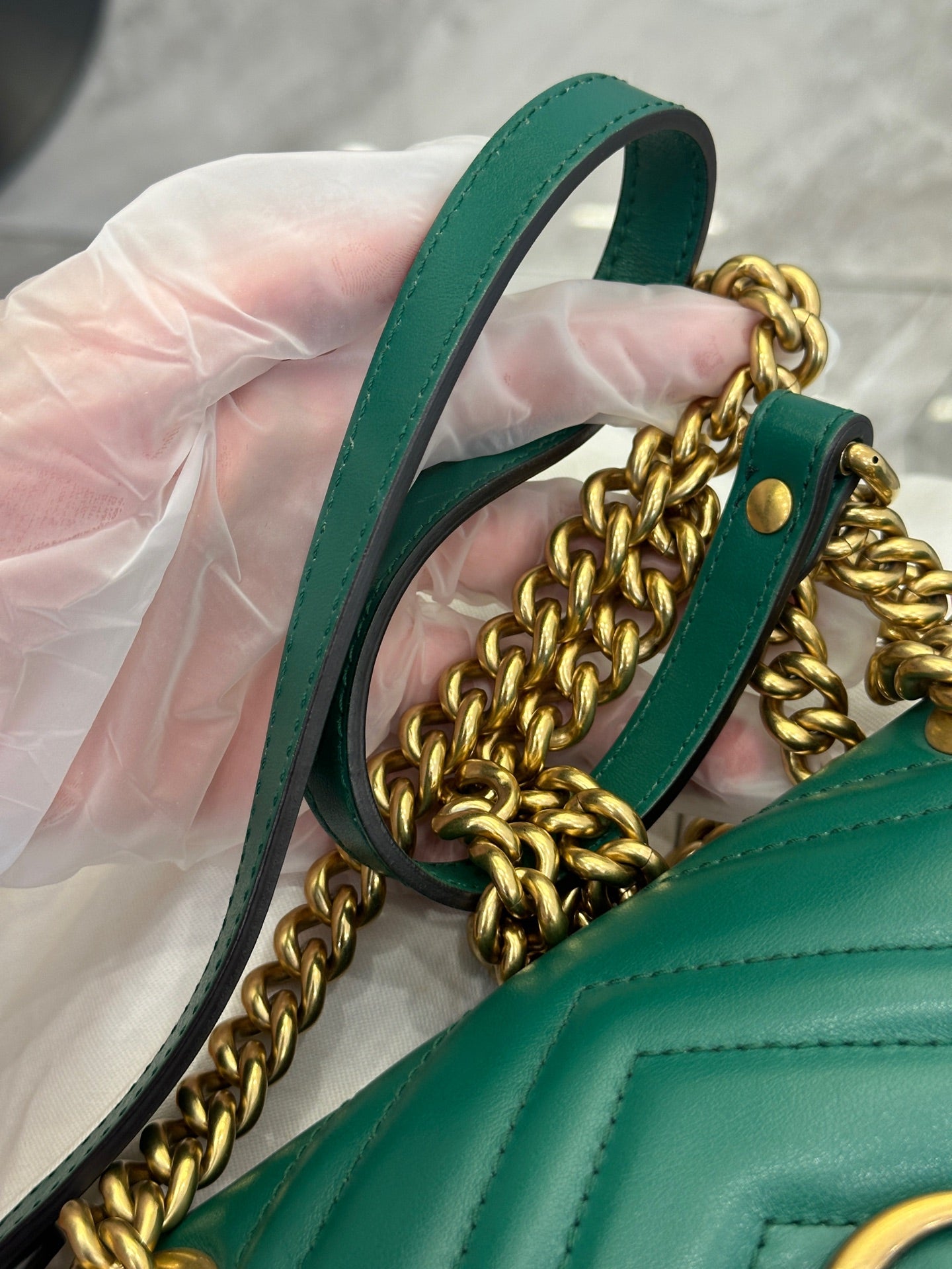 Gucci - Marmont Mini - Leather - Green - (mini)