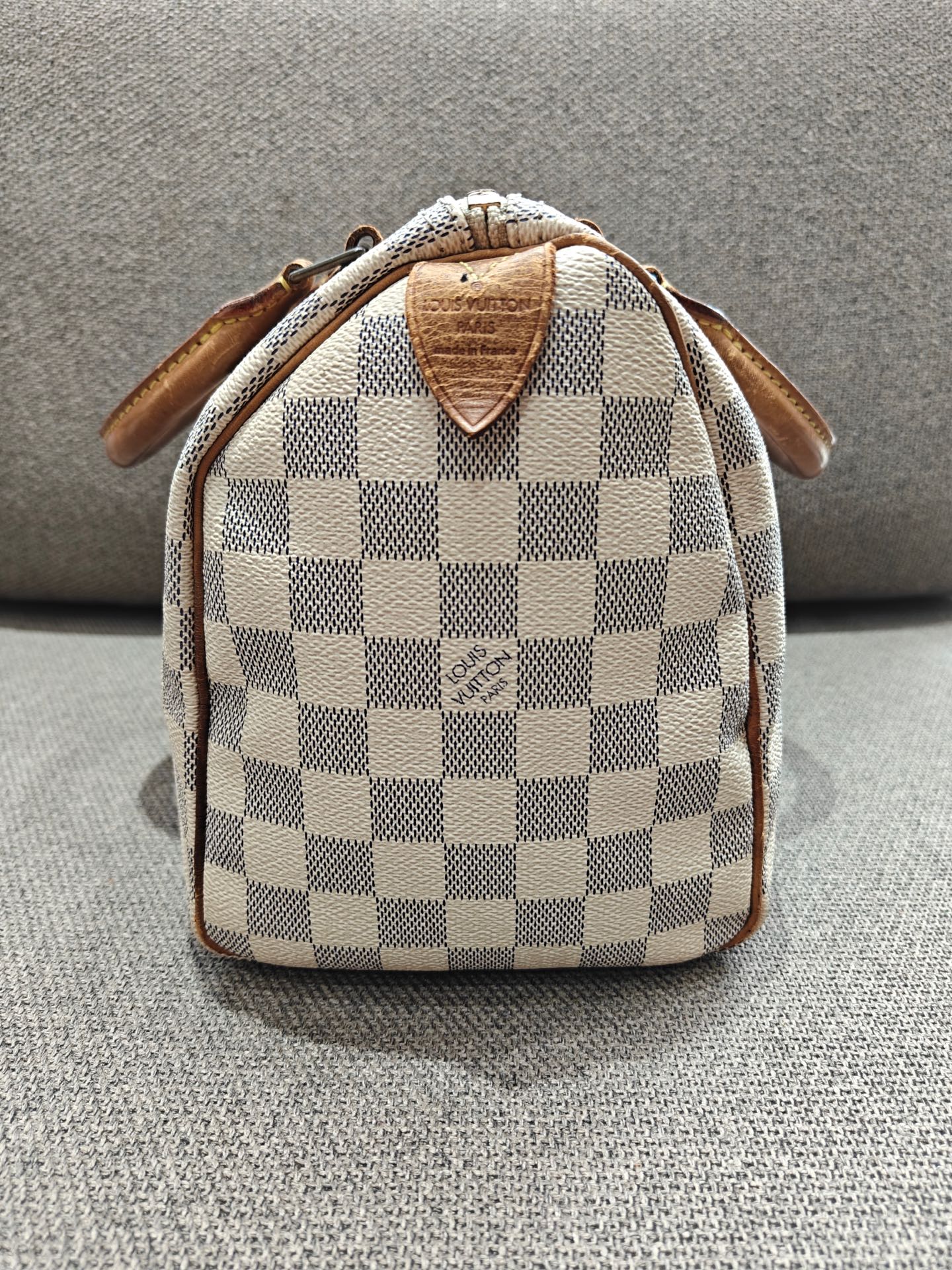 Louis Vuitton - Speedy 25 - Coated canvas with natural cowhide leather trim - White - (Small)
