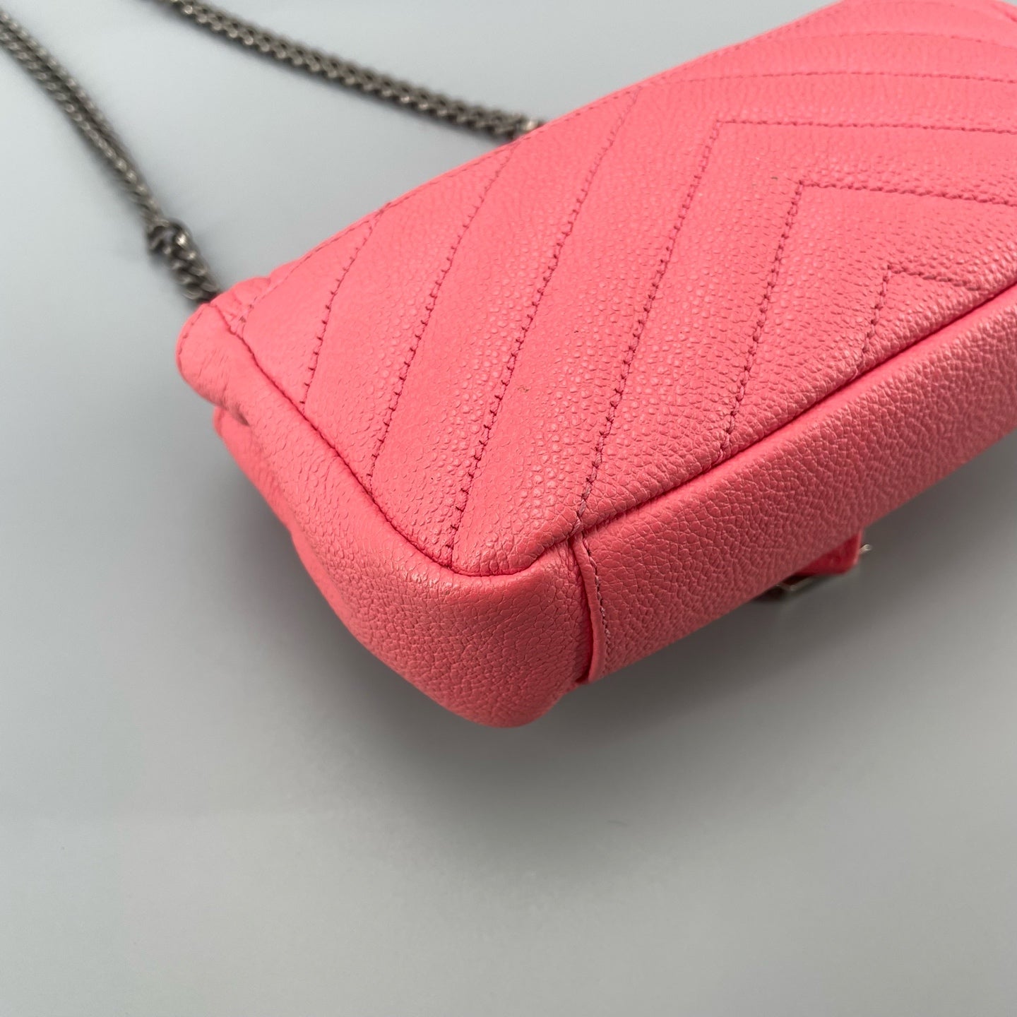 Saint Laurent - College Mini Messenger Bag - Leather - Pink - (mini)