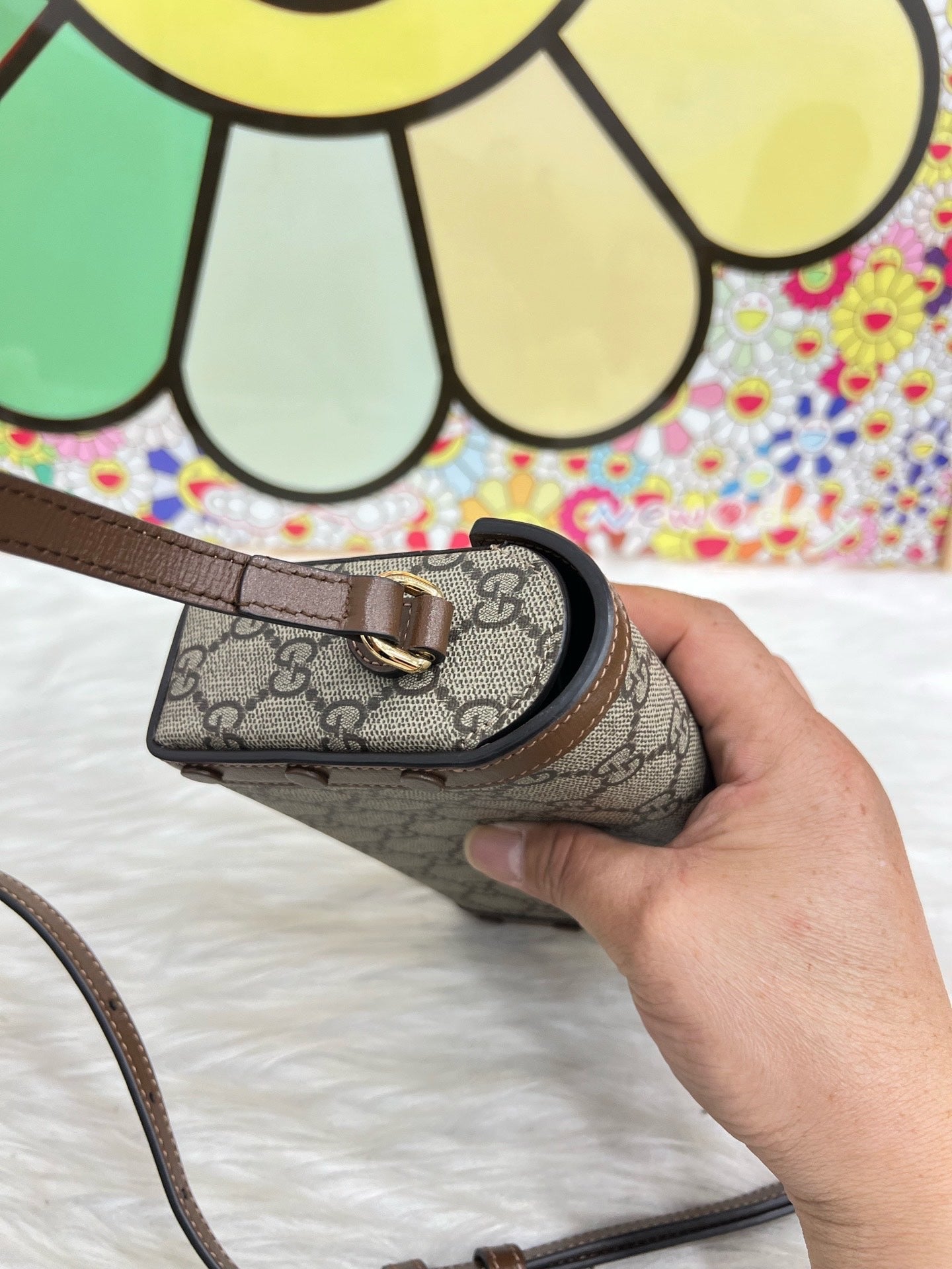 Gucci - Horsebit 1955 Mini Camera Bag - GG Supreme canvas, leather trim - Beige, Brown - (mini)