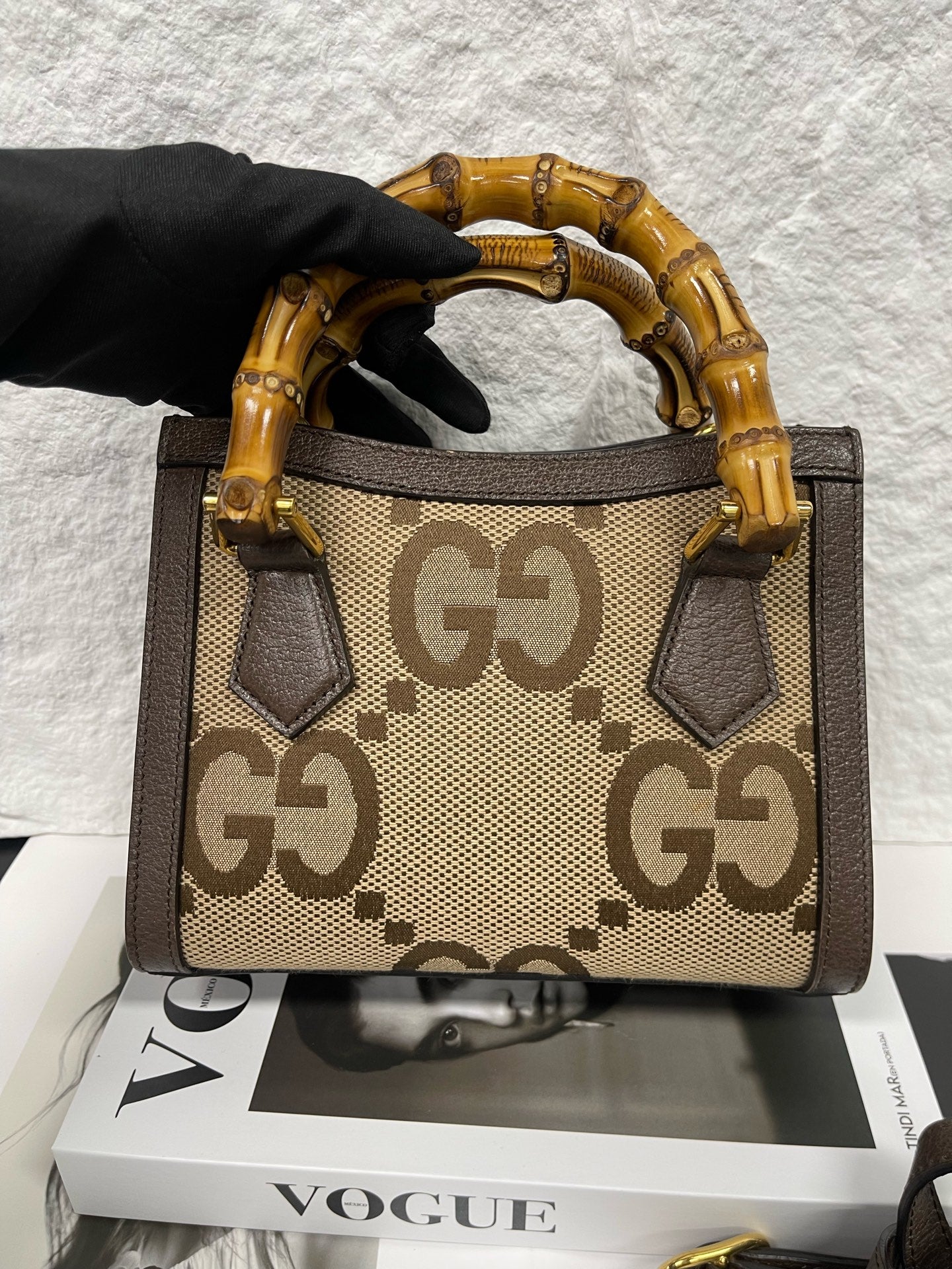 Gucci - Diana Mini Tote - GG Supreme canvas and leather with bamboo handles - Brown - (mini)