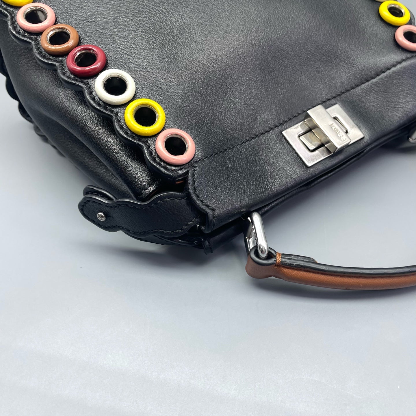 Fendi - Peekaboo Small - Grained leather - Black - (Small)