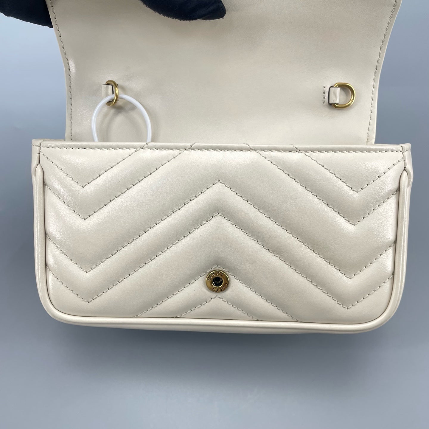 Gucci - Marmont Super Mini Bag - Matelassé leather - White - (mini)