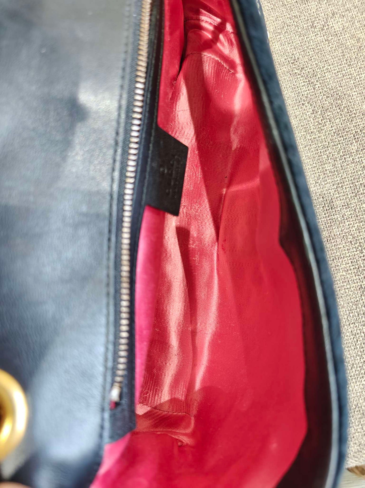 Gucci - GG Marmont 26 Rhinestone Velvet Shoulder/Crossbody Bag - Velvet - Black - (Medium)
