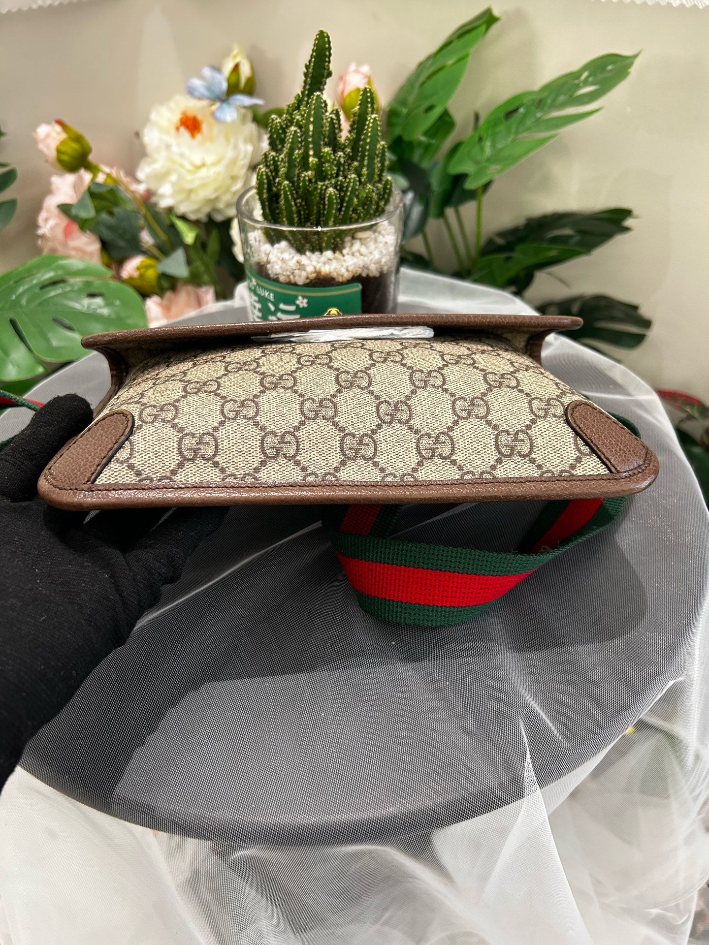 Gucci - Tiger Head Belt Bag - GG Supreme canvas with leather trim - Brown - (medium)