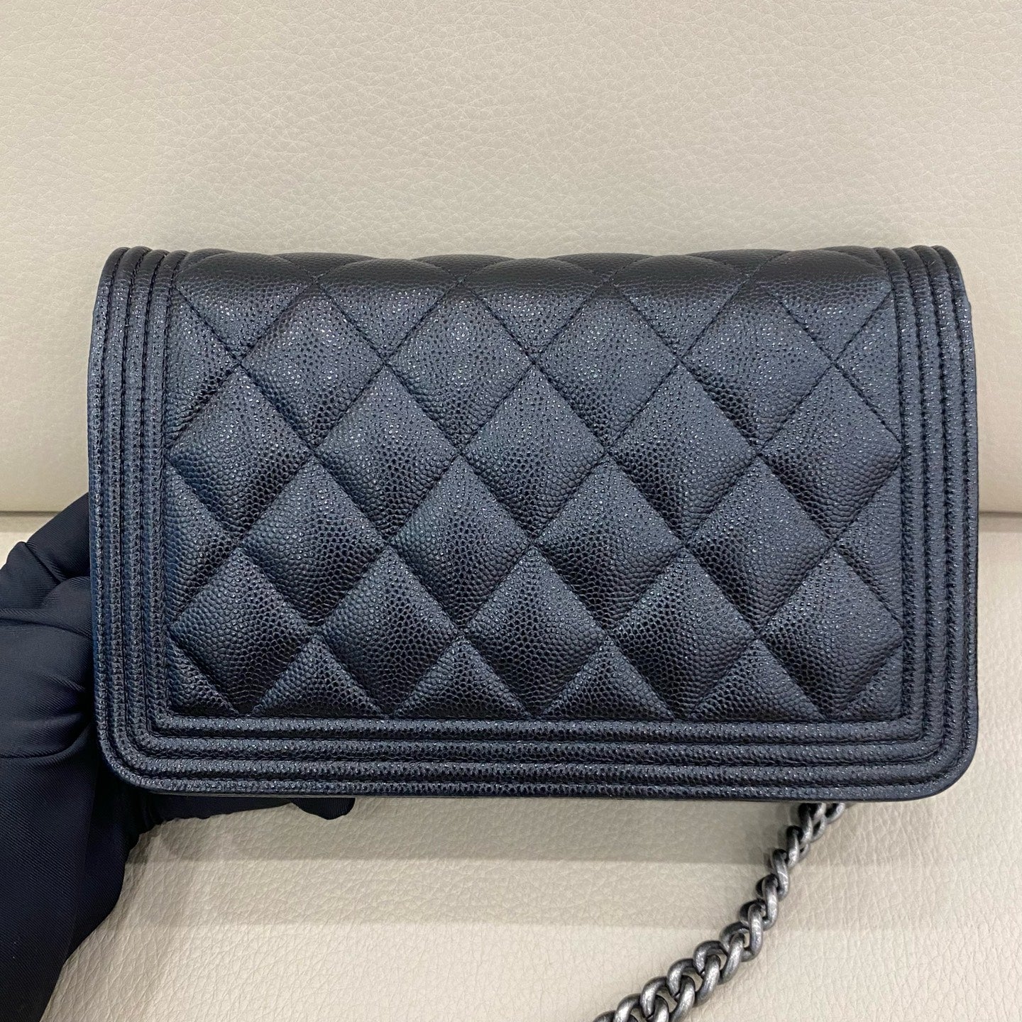 Chanel - Boy Chanel Wallet on Chain (WOC) - Caviar Leather - Black - (mini)