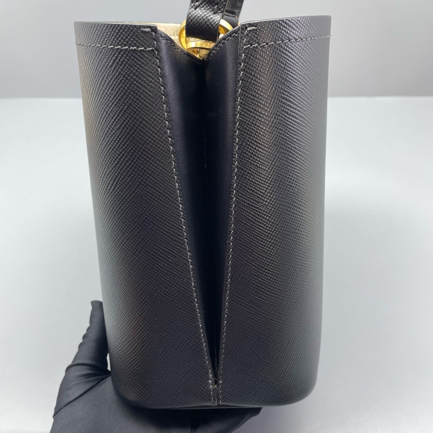 Prada - Panier Bucket Bag - Saffiano leather - Black - (medium)