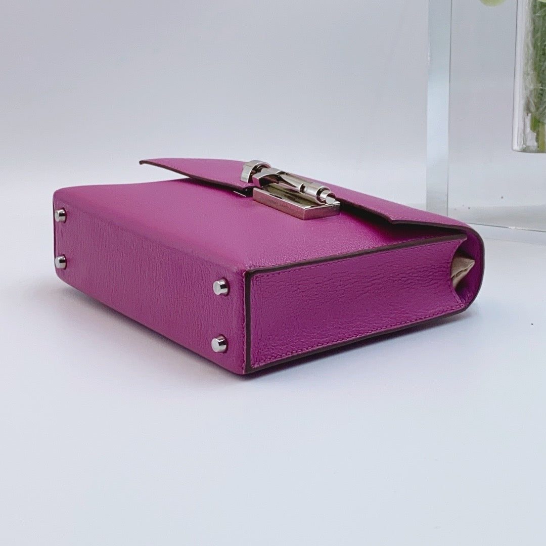 Hermès - Verrou Mini Chaine - Goatskin leather - Magnolia Pink with Silver-Tone Hardware - (mini)