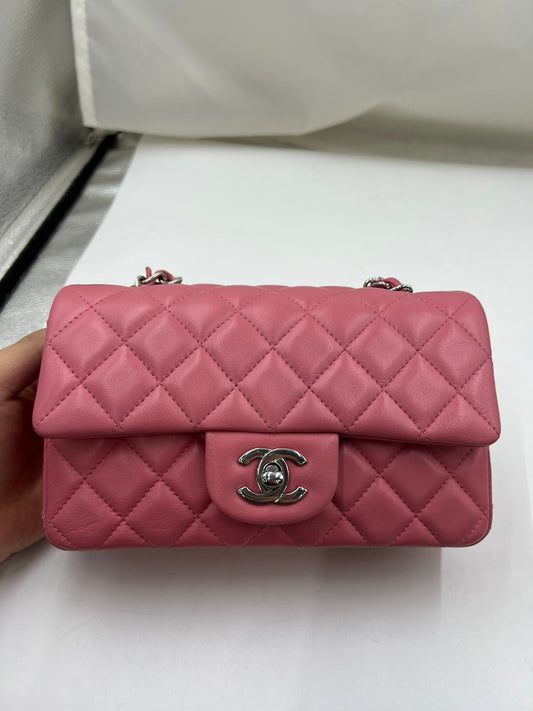Chanel - Classic Flap (Rectangular Mini) - Lambskin leather - Pink - (mini)