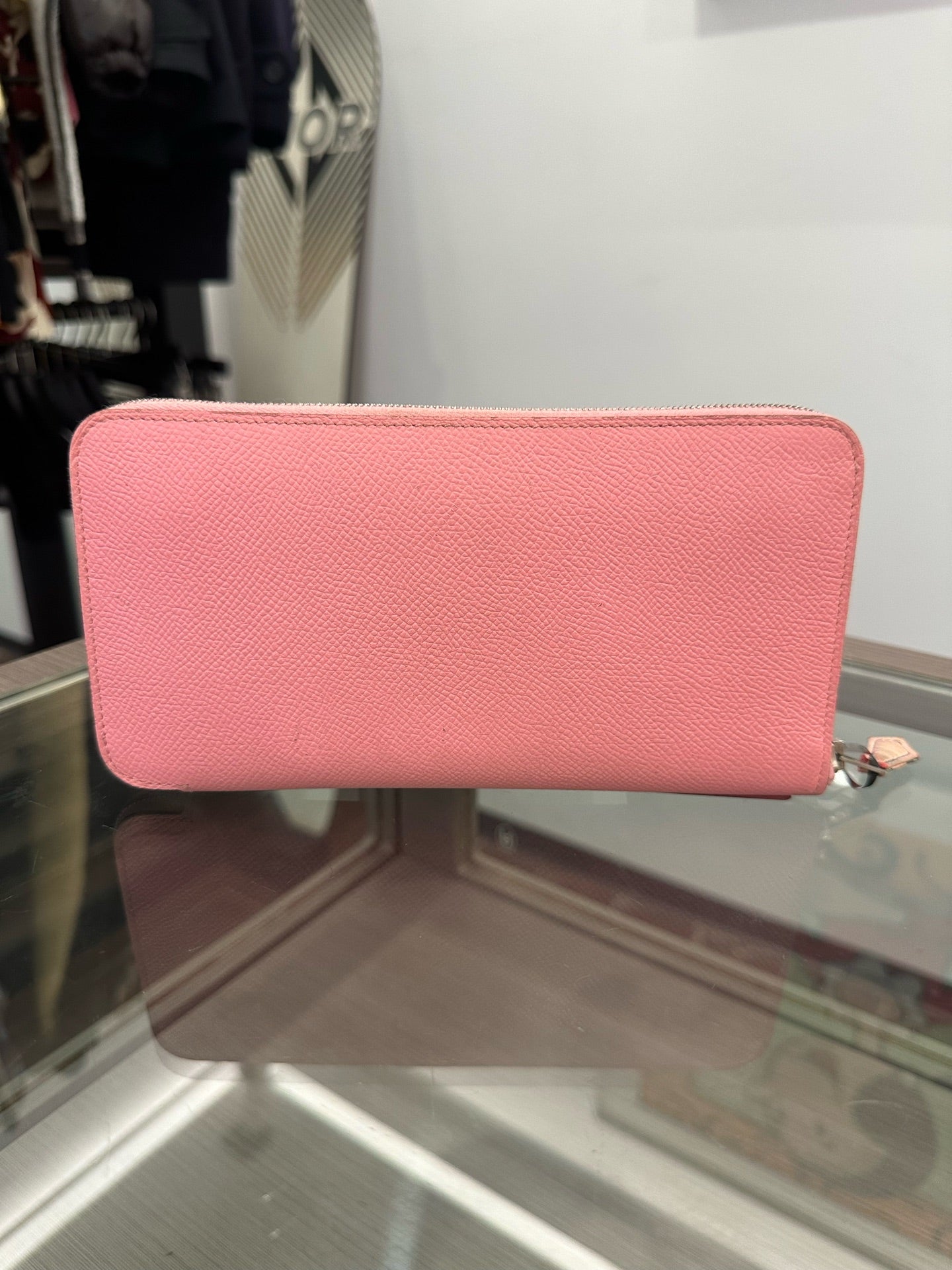 Hermès - Silk-in Long Wallet - Epsom leather and Silk - Pink - (medium)