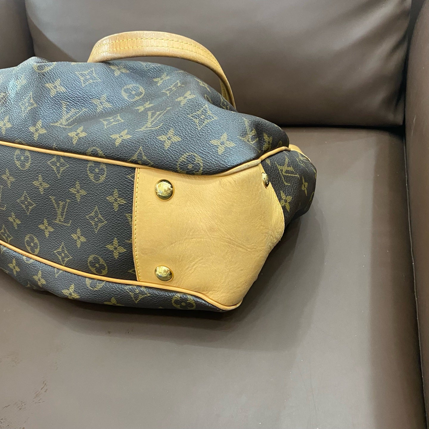 Louis Vuitton - Boétie MM - Monogram canvas with Vachetta leather trim - Brown - (medium)
