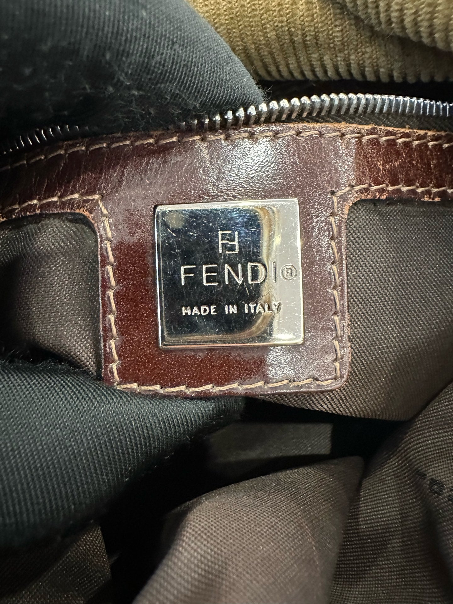 Fendi - Baguette - Corduroy - Yellow - (Medium)
