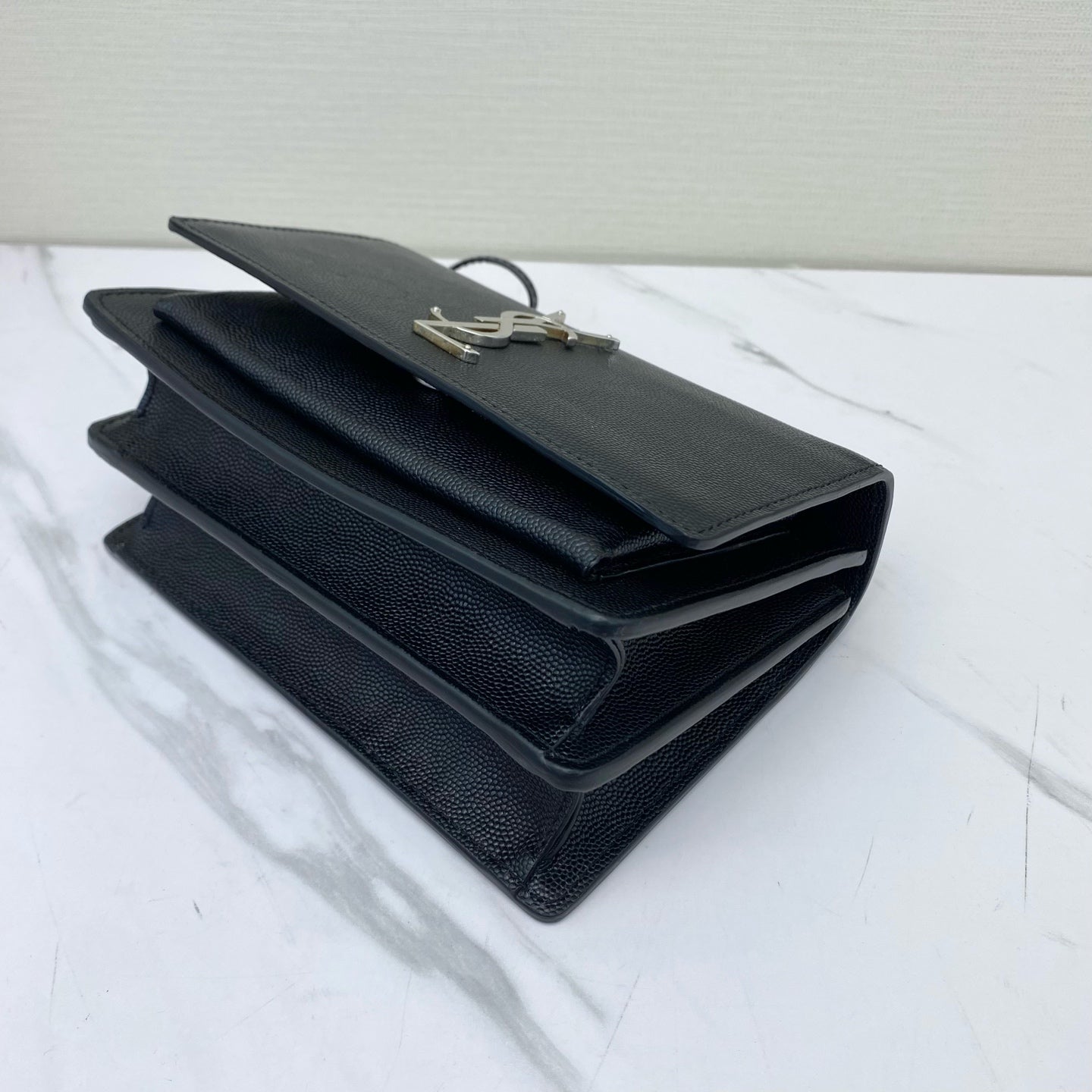 Saint Laurent - Sunset - Caviar leather - Black - (small)