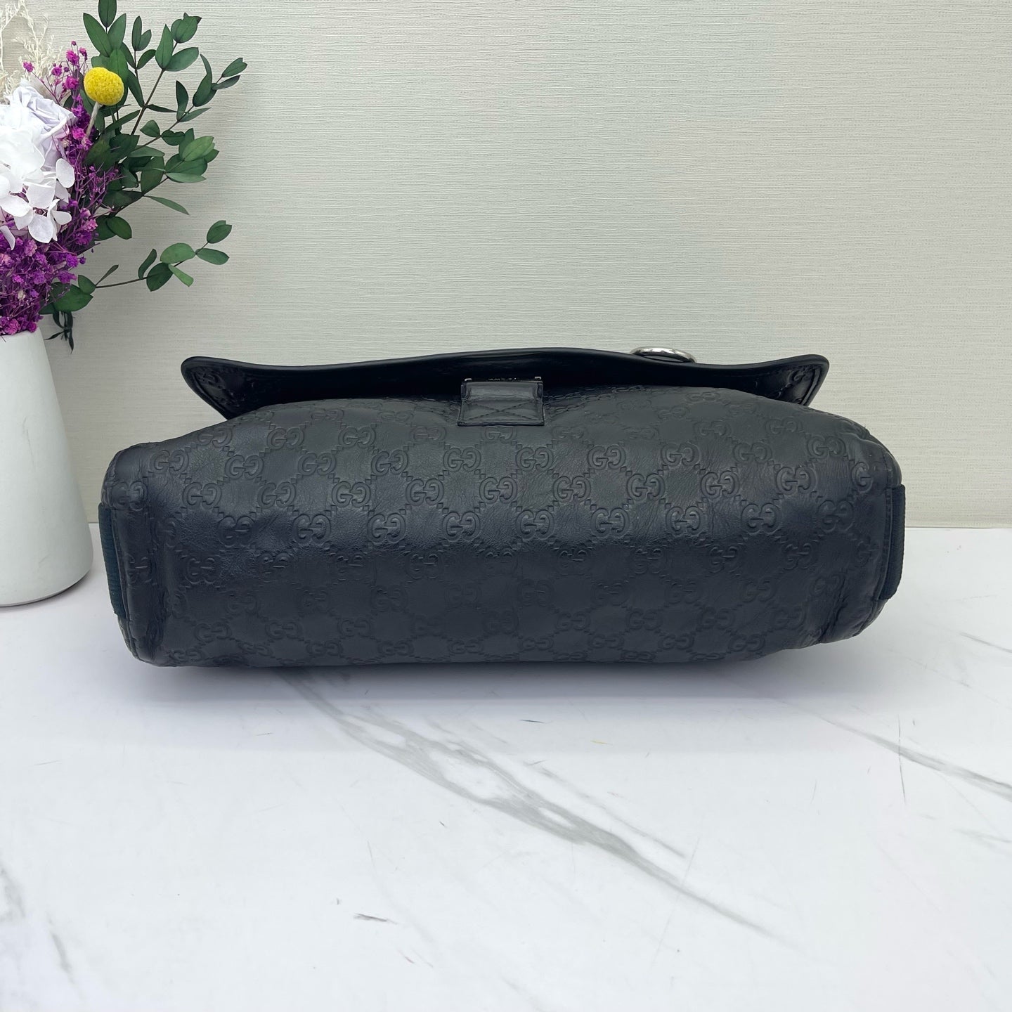Gucci - Guccissima Briefcase / Messenger Bag - Leather - Black - (medium)